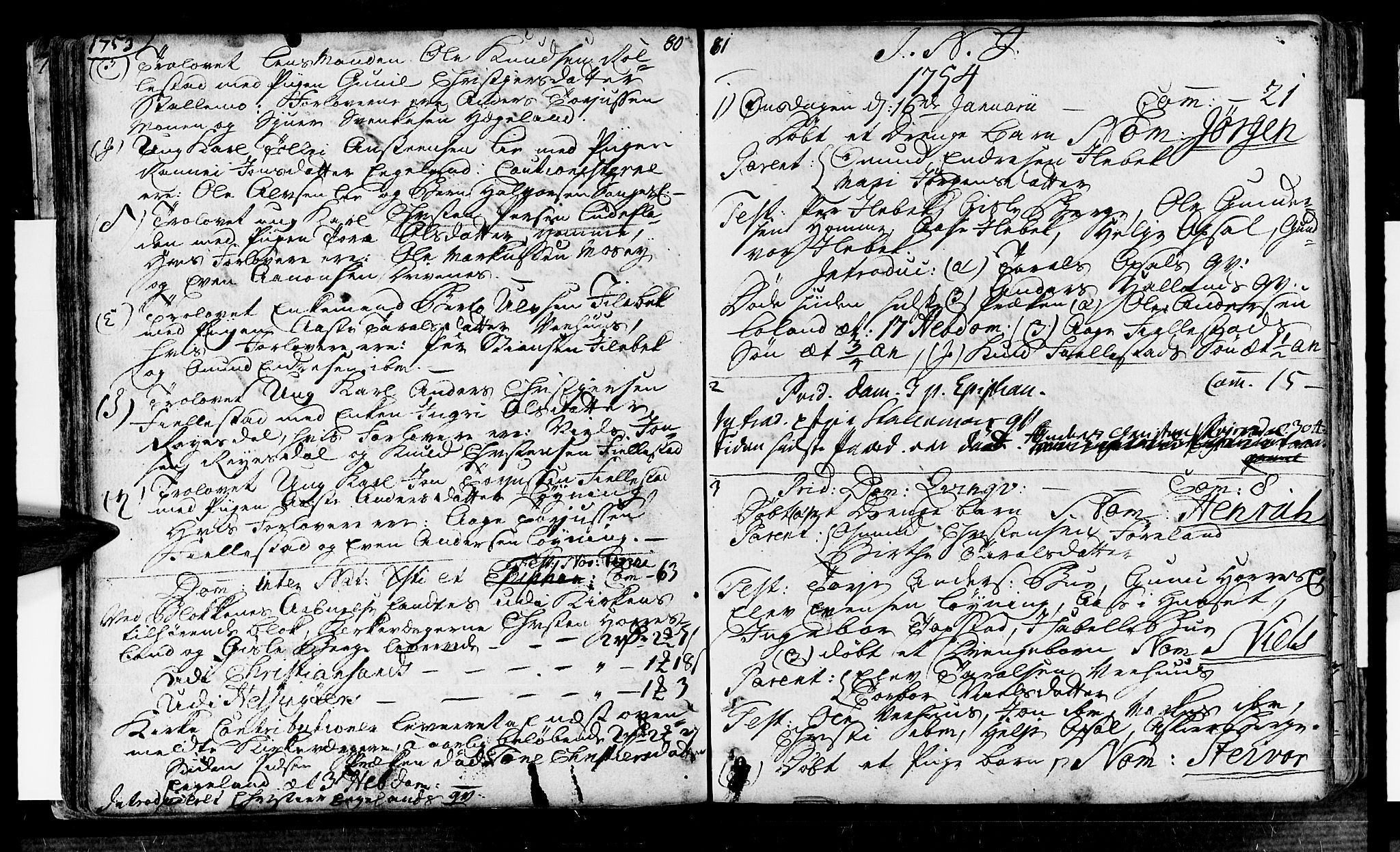 Vennesla sokneprestkontor, SAK/1111-0045/Fa/Fac/L0001: Parish register (official) no. A 1, 1743-1784, p. 80-81