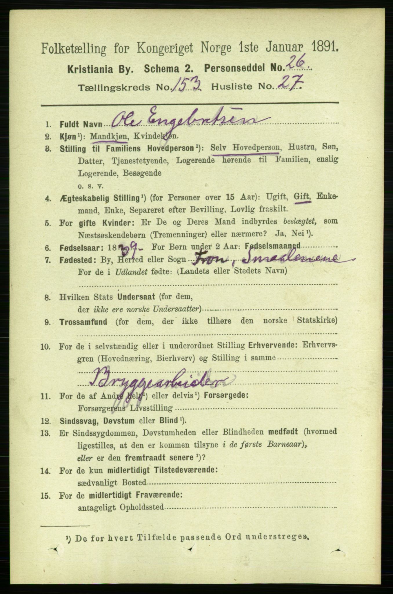 RA, 1891 census for 0301 Kristiania, 1891, p. 86873