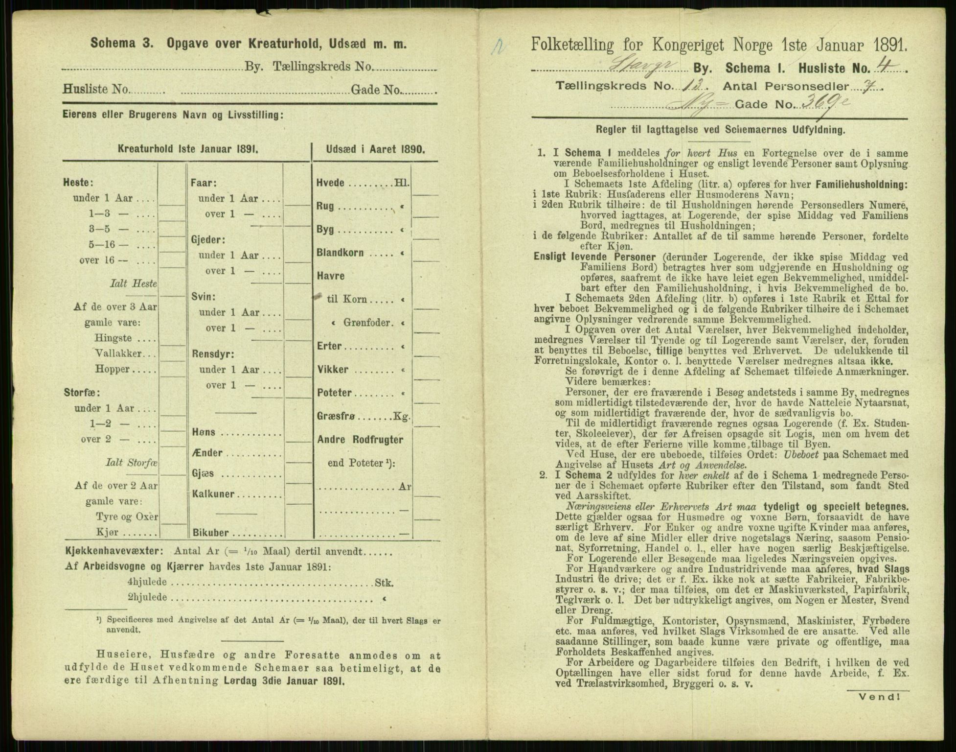 RA, 1891 census for 1103 Stavanger, 1891, p. 2357