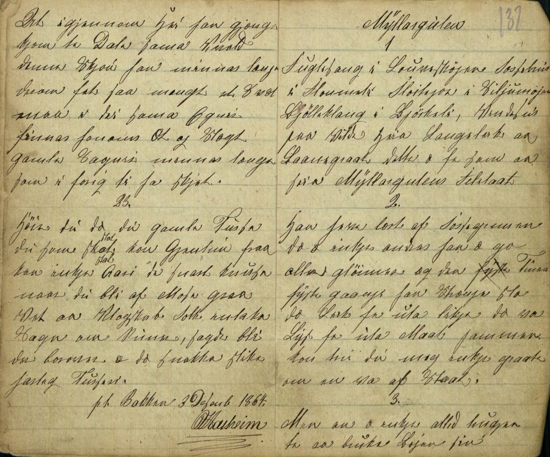 Rikard Berge, TEMU/TGM-A-1003/F/L0005/0018: 160-200 / 177 Handskriven visebok. Tilhører Aasheim af Sigjords Præstegjeld, 1870. Vise, 1870, p. 136-137