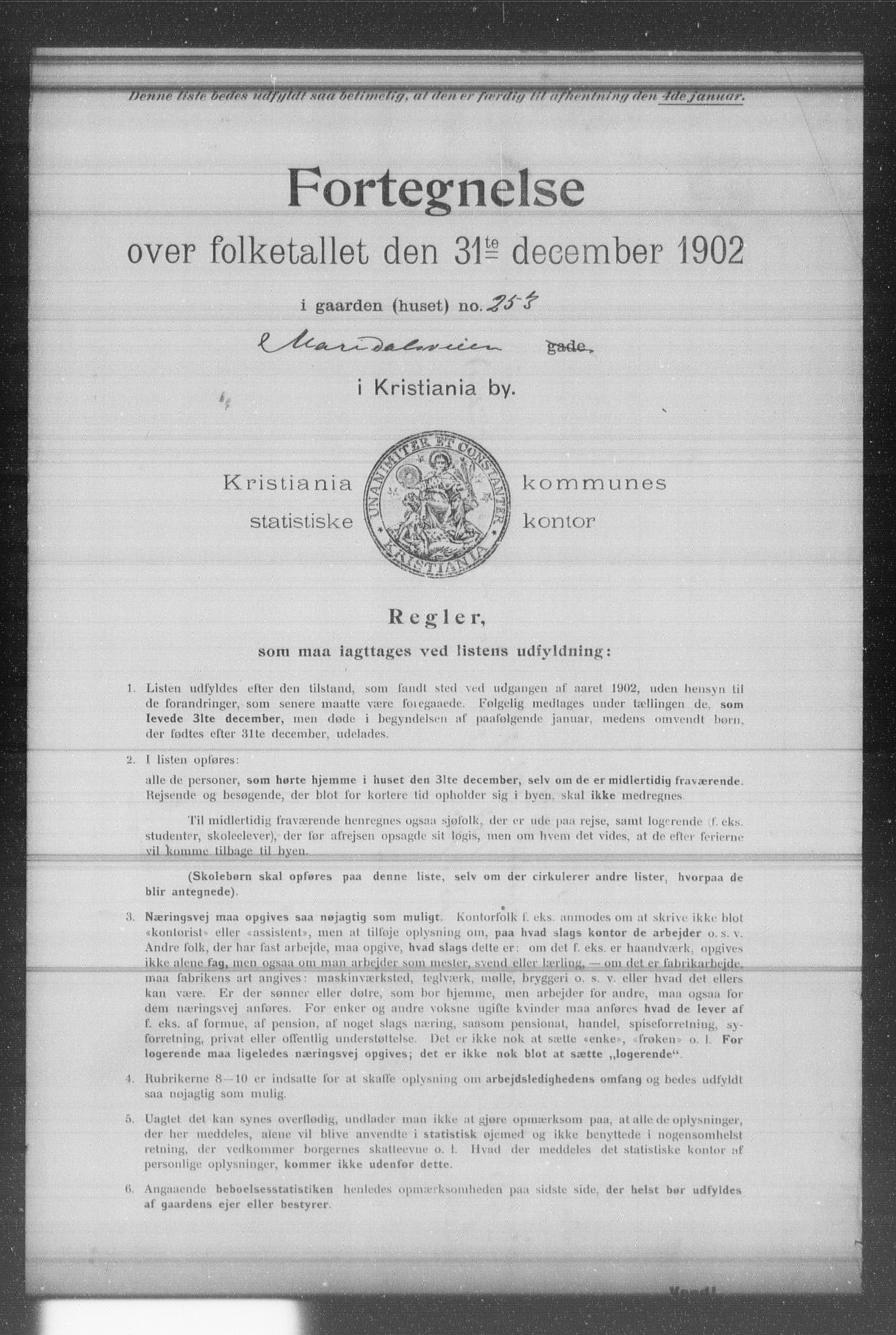 OBA, Municipal Census 1902 for Kristiania, 1902, p. 12049