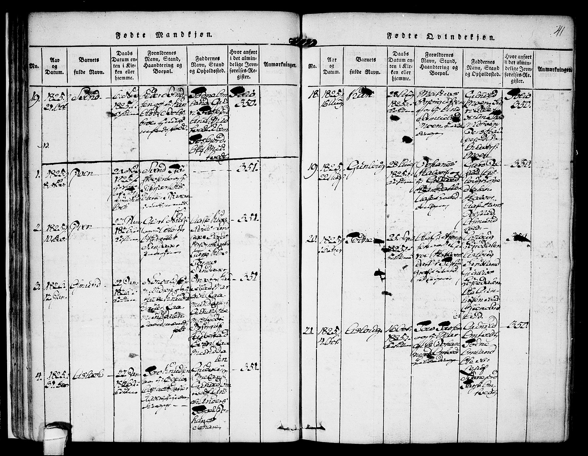 Kviteseid kirkebøker, SAKO/A-276/F/Fb/L0001: Parish register (official) no. II 1, 1815-1836, p. 41