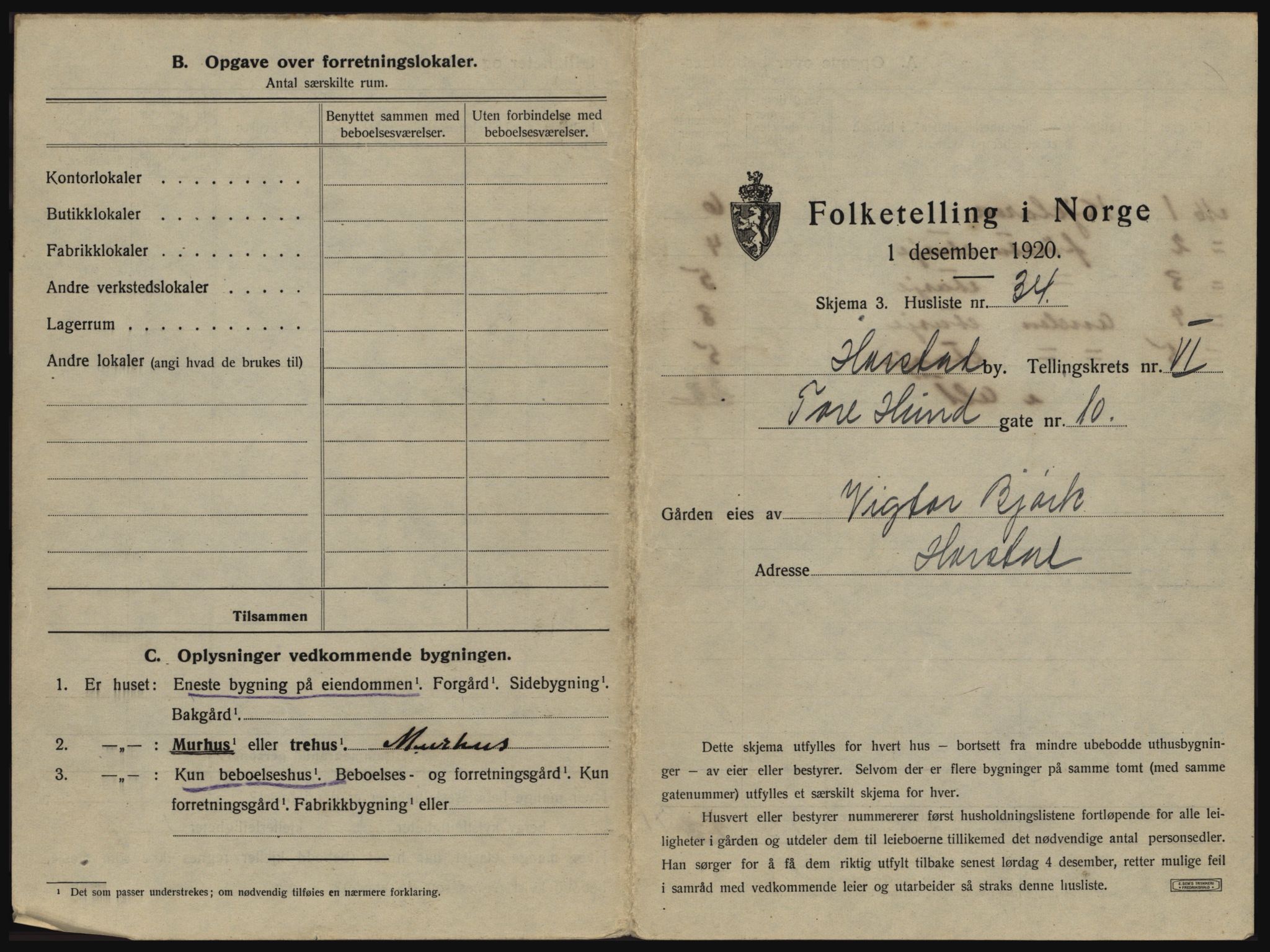 SATØ, 1920 census for Harstad, 1920, p. 687