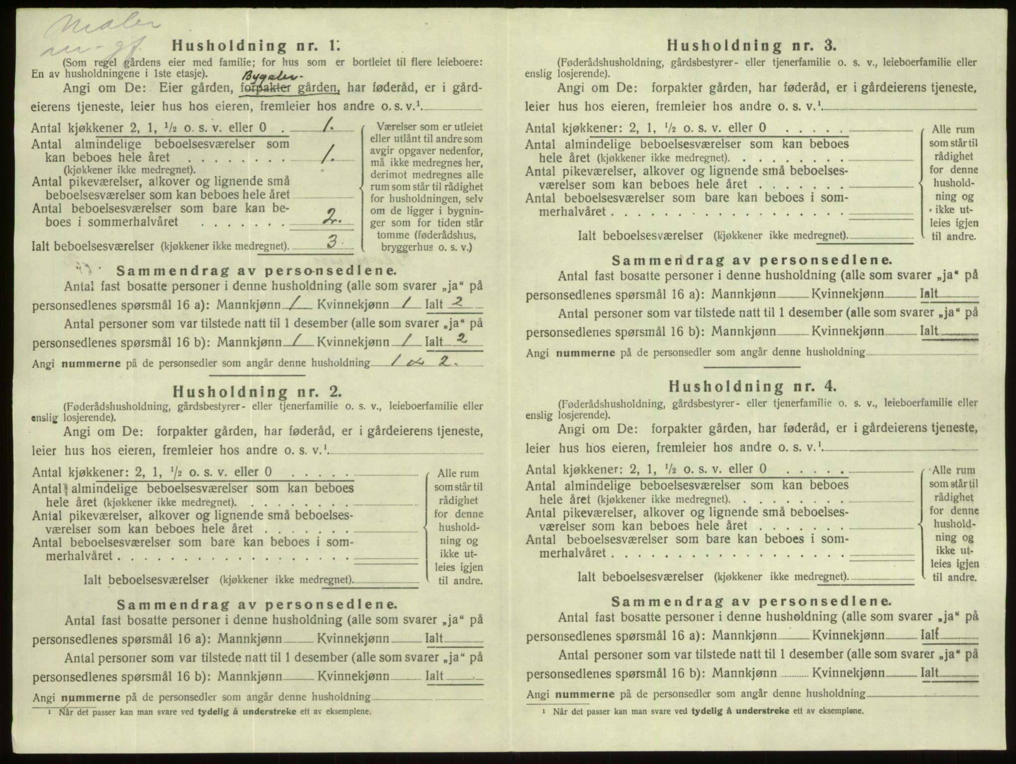 SAB, 1920 census for Gloppen, 1920, p. 149