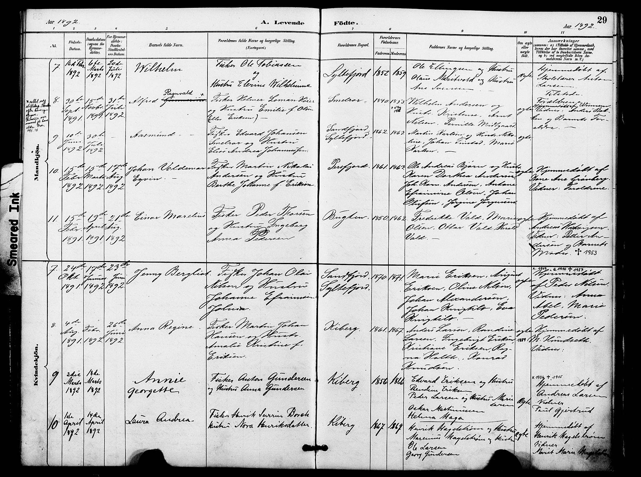 Vardø sokneprestkontor, SATØ/S-1332/H/Ha/L0009kirke: Parish register (official) no. 9, 1887-1898, p. 29