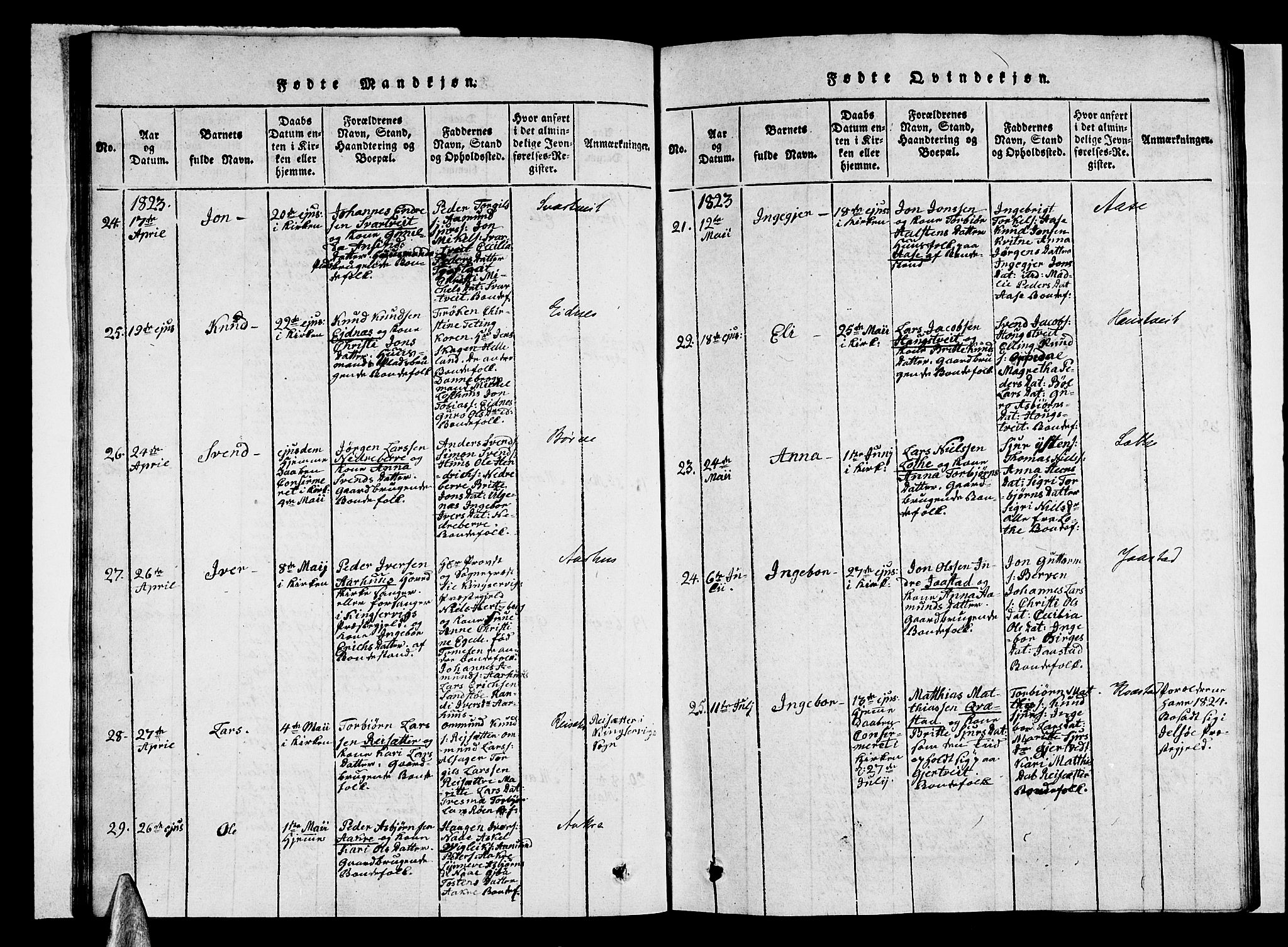 Ullensvang sokneprestembete, AV/SAB-A-78701/H/Haa: Parish register (official) no. A 9, 1819-1826