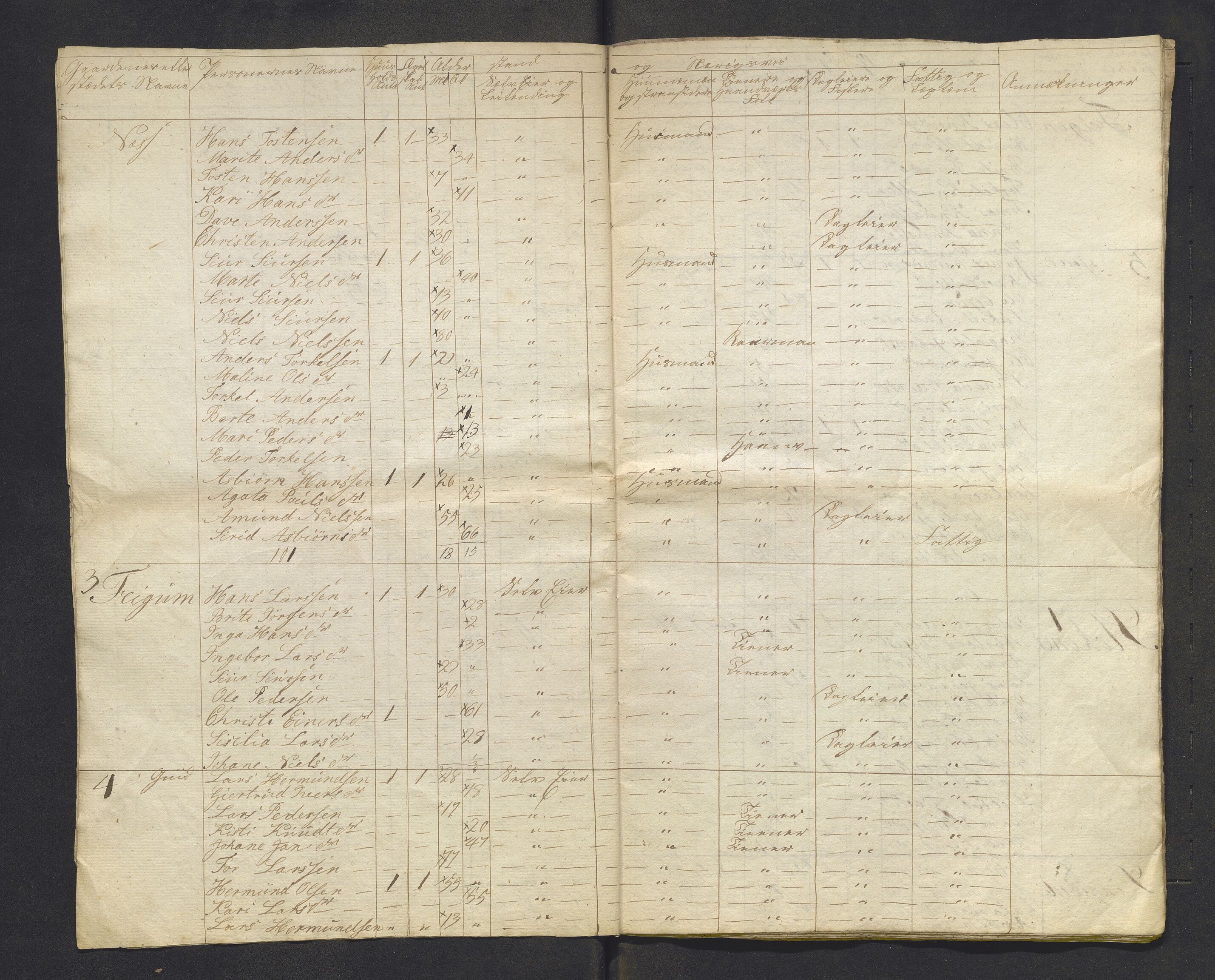 , 1825 Census for Luster parish, 1825, p. 77