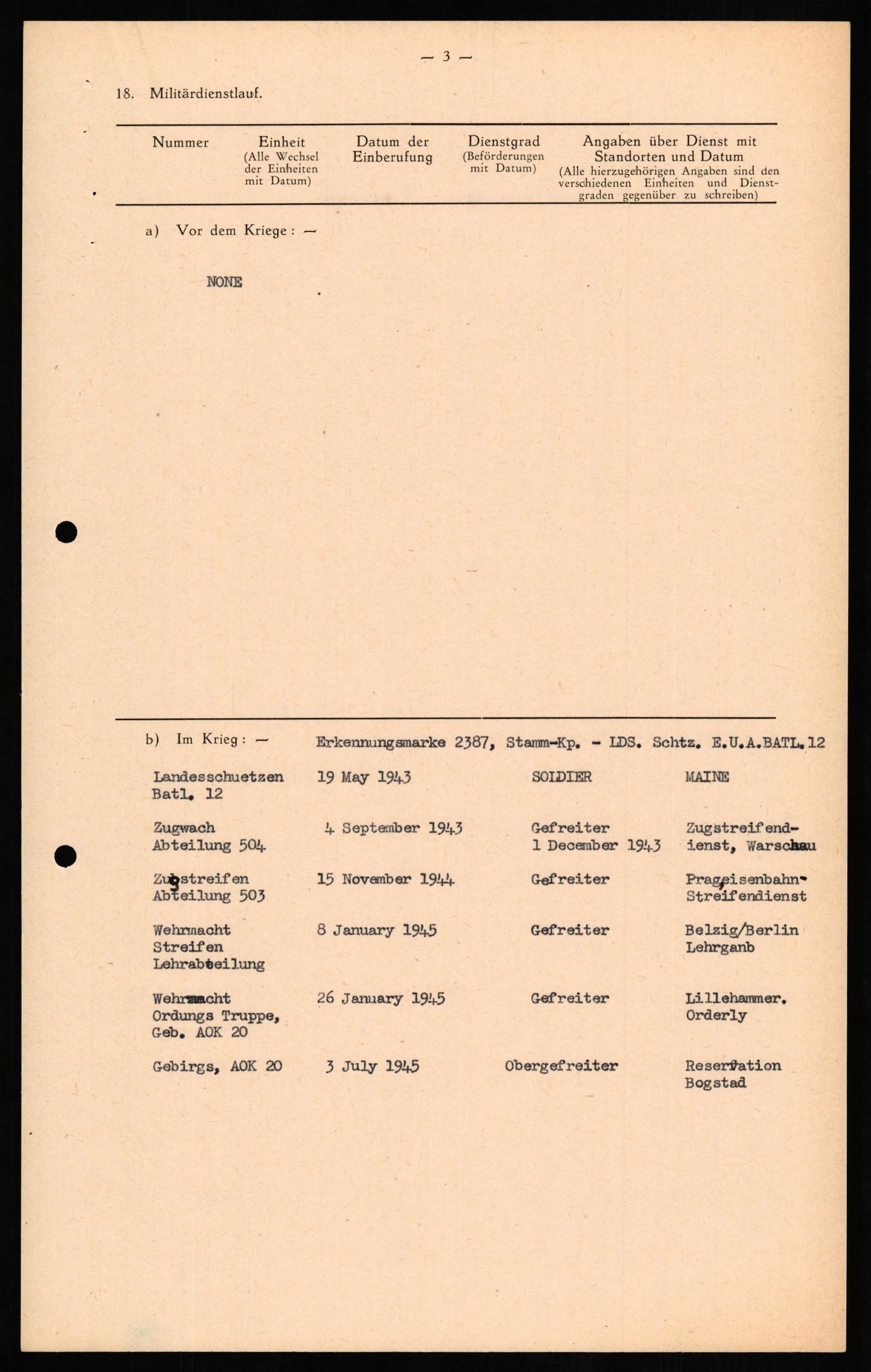 Forsvaret, Forsvarets overkommando II, AV/RA-RAFA-3915/D/Db/L0016: CI Questionaires. Tyske okkupasjonsstyrker i Norge. Tyskere., 1945-1946, p. 694