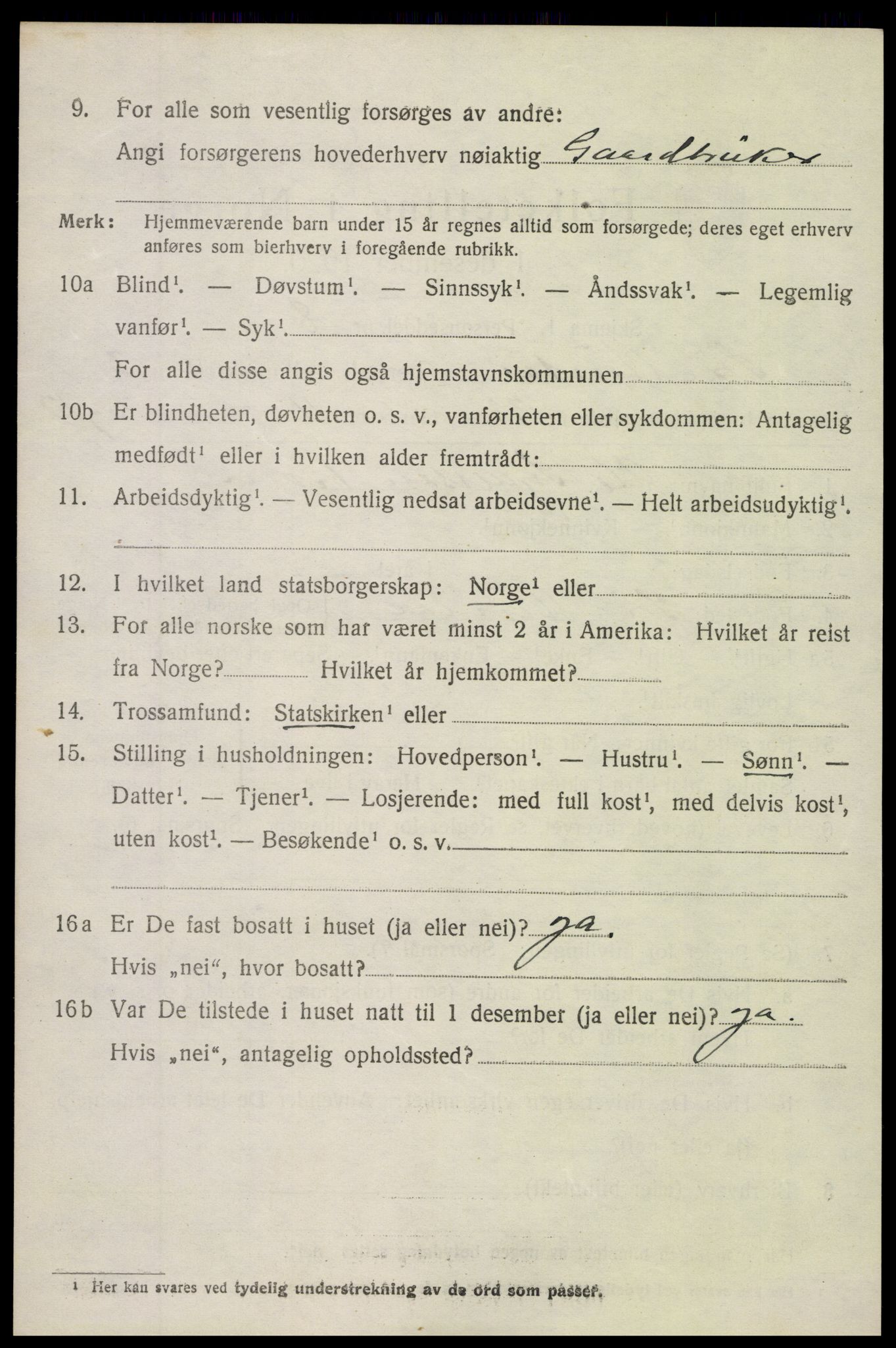 SAH, 1920 census for Sør-Aurdal, 1920, p. 2320