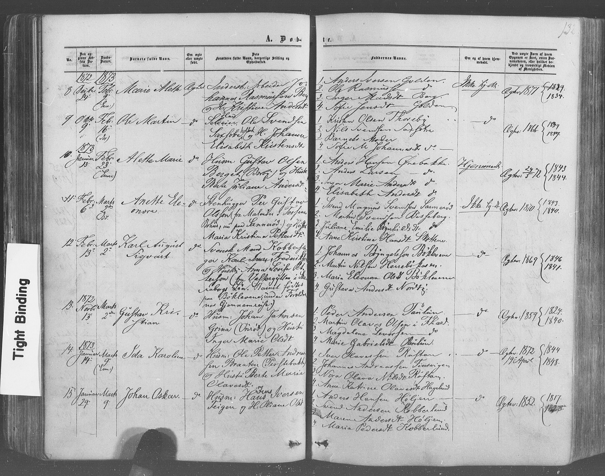 Idd prestekontor Kirkebøker, AV/SAO-A-10911/F/Fc/L0005: Parish register (official) no. III 5, 1861-1877, p. 133