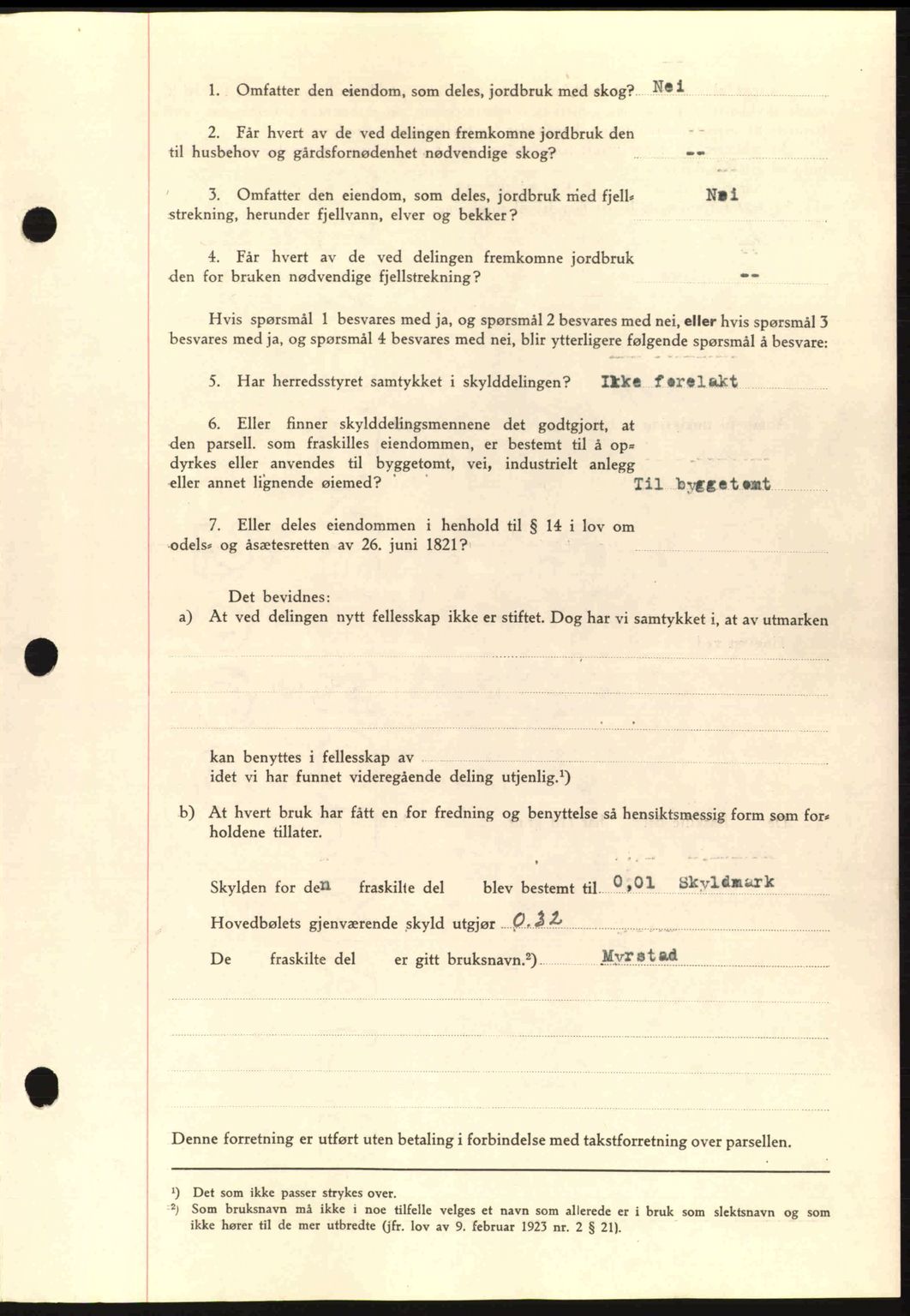 Romsdal sorenskriveri, AV/SAT-A-4149/1/2/2C: Mortgage book no. A8, 1939-1940, Diary no: : 288/1940