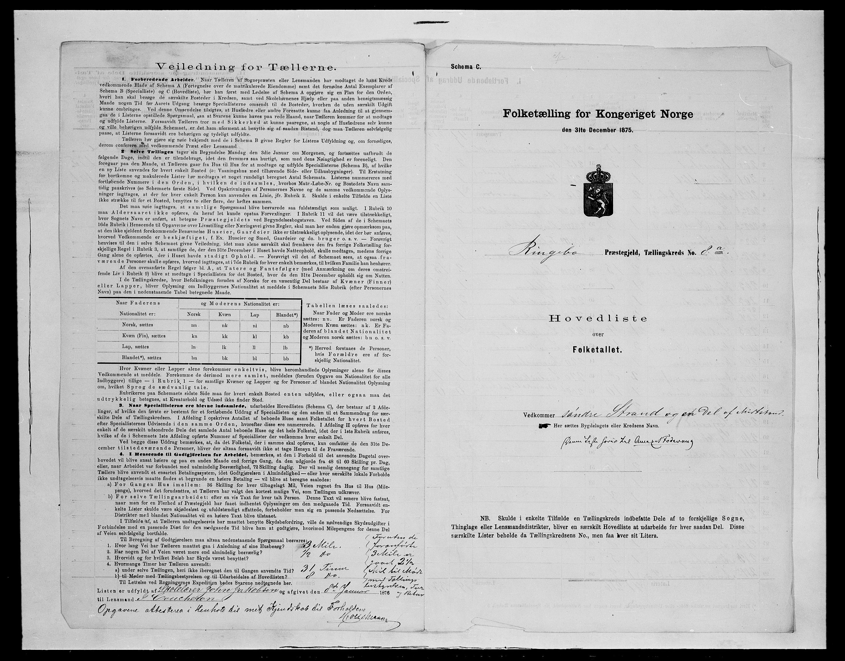 SAH, 1875 census for 0520P Ringebu, 1875, p. 34