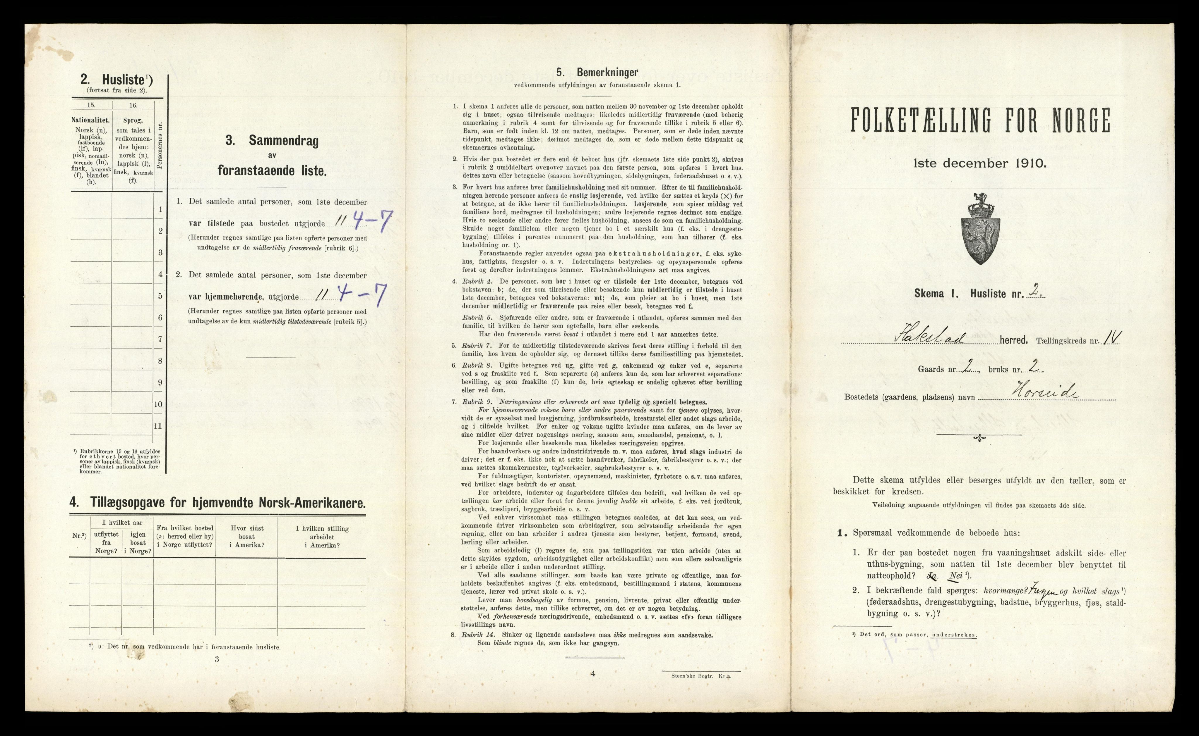 RA, 1910 census for Flakstad, 1910, p. 412