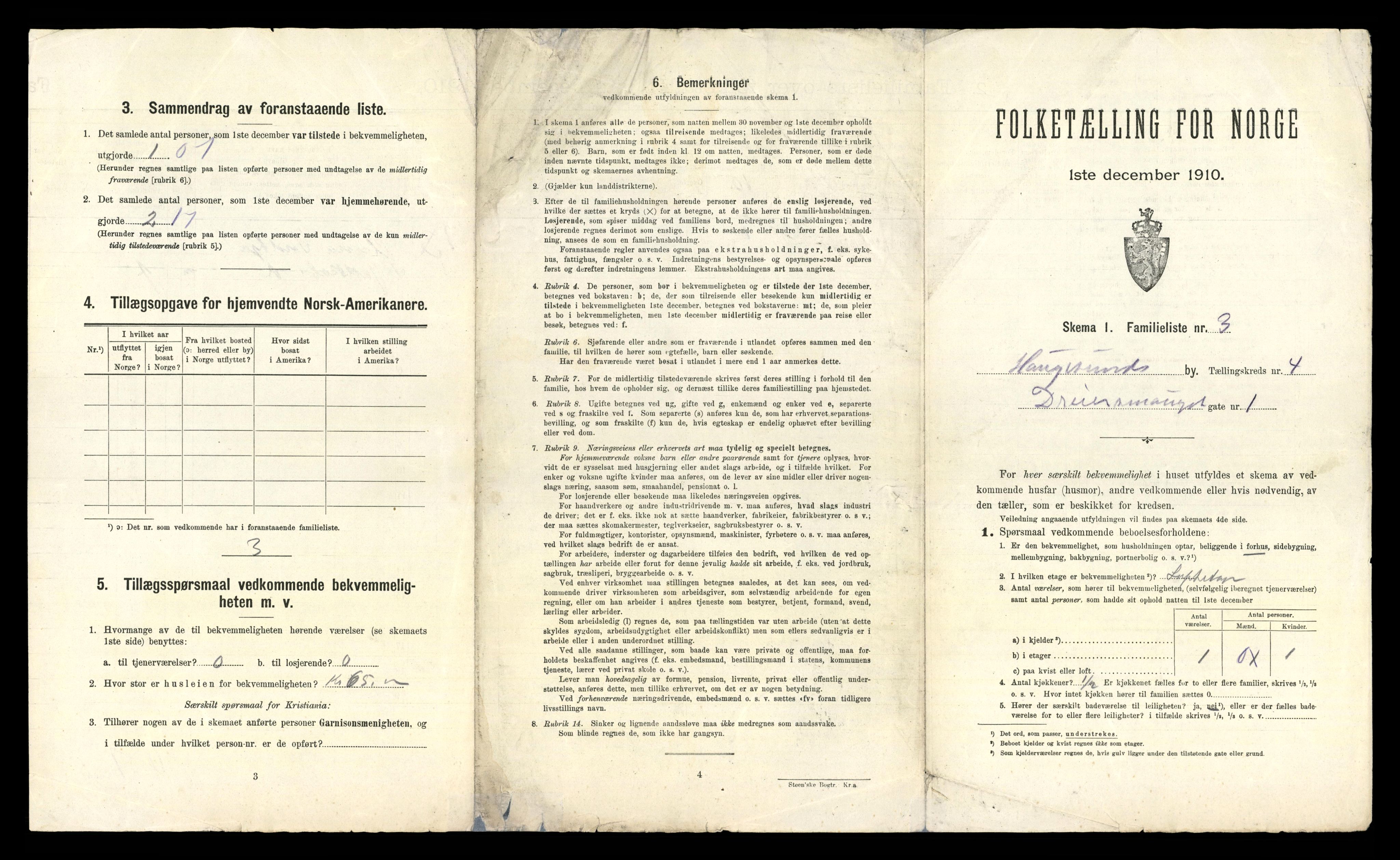 RA, 1910 census for Haugesund, 1910, p. 3174