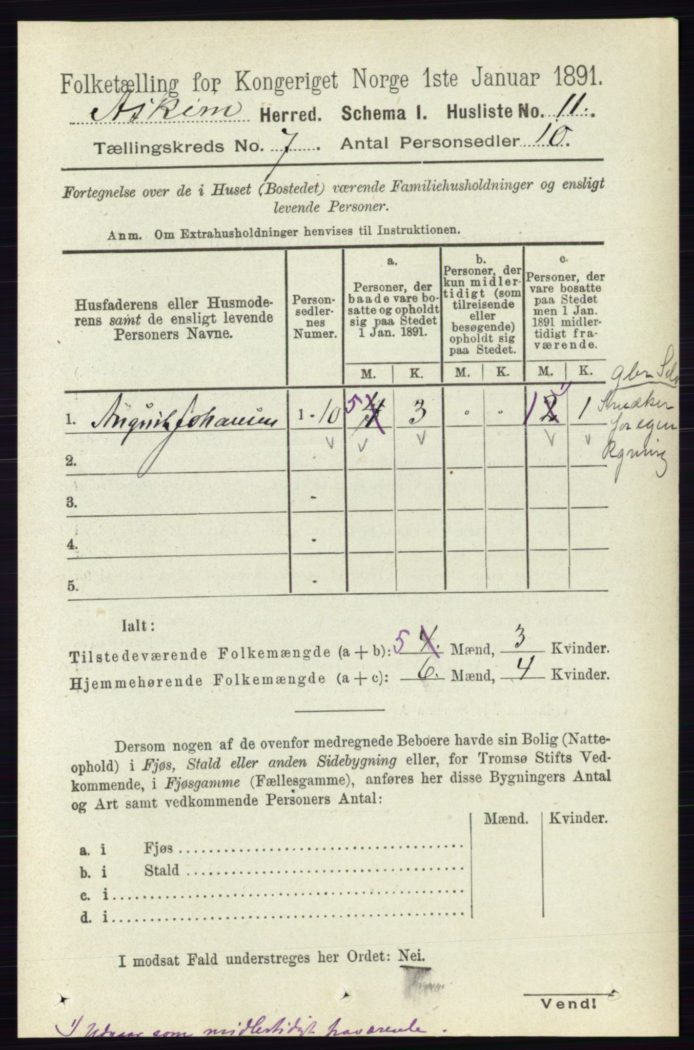 RA, 1891 census for 0124 Askim, 1891, p. 989