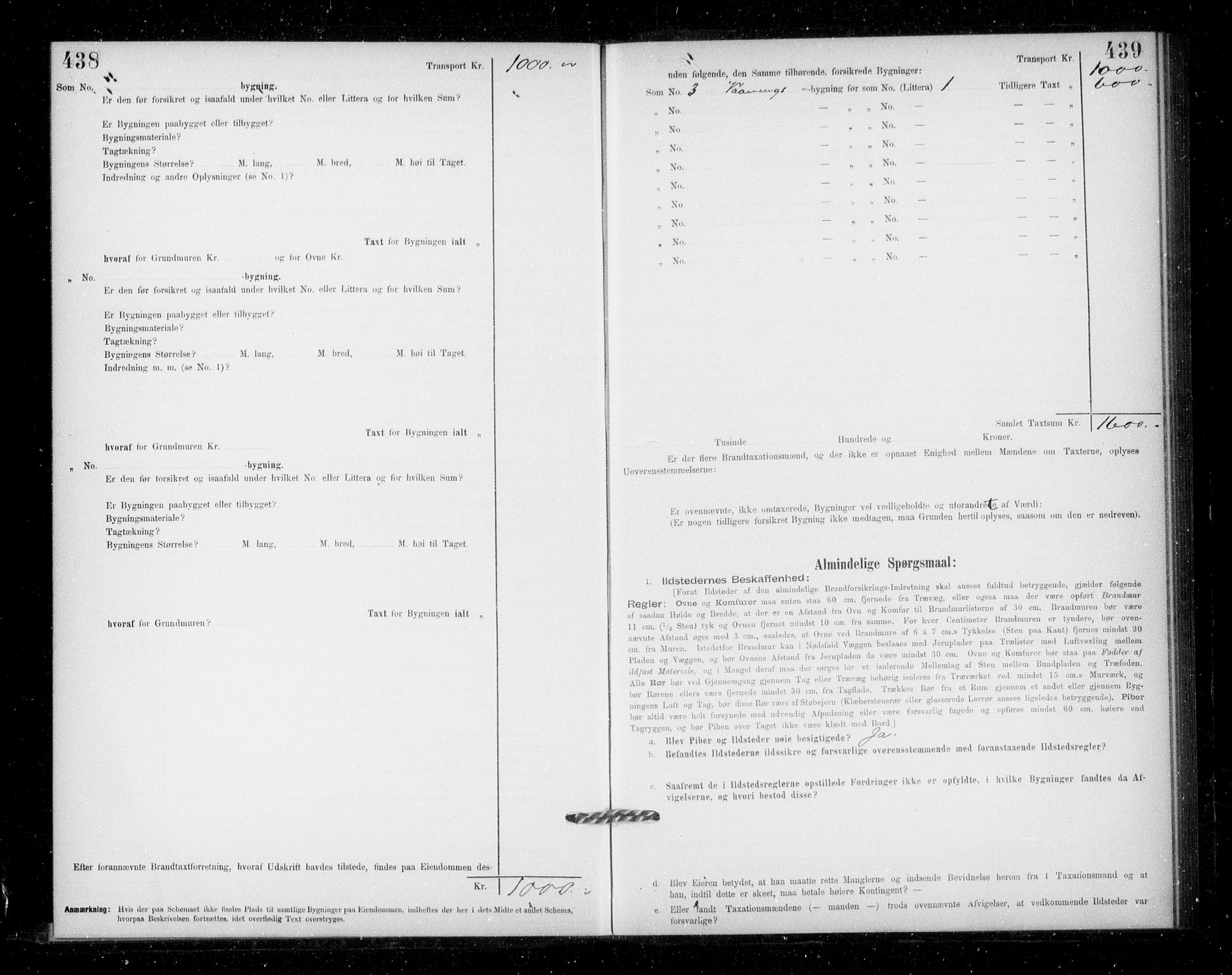 Lensmannen i Jondal, SAB/A-33101/0012/L0005: Branntakstprotokoll, skjematakst, 1894-1951, p. 438-439