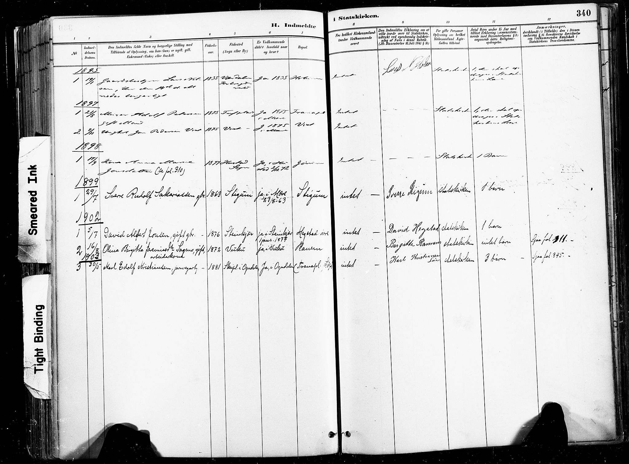 Ministerialprotokoller, klokkerbøker og fødselsregistre - Nord-Trøndelag, SAT/A-1458/735/L0351: Parish register (official) no. 735A10, 1884-1908, p. 340