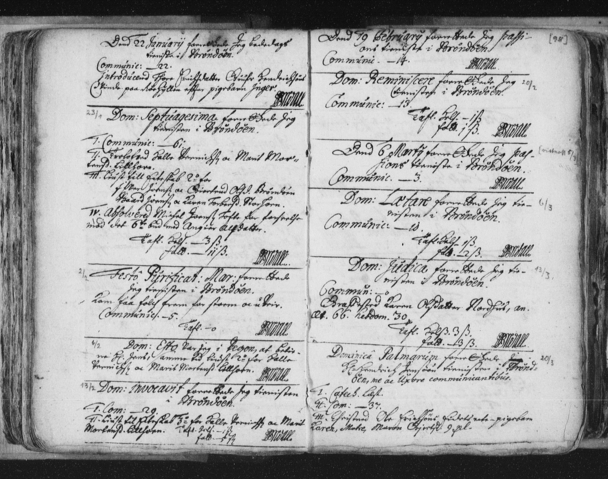 Ministerialprotokoller, klokkerbøker og fødselsregistre - Nordland, SAT/A-1459/813/L0192: Parish register (official) no. 813A02, 1677-1718, p. 98