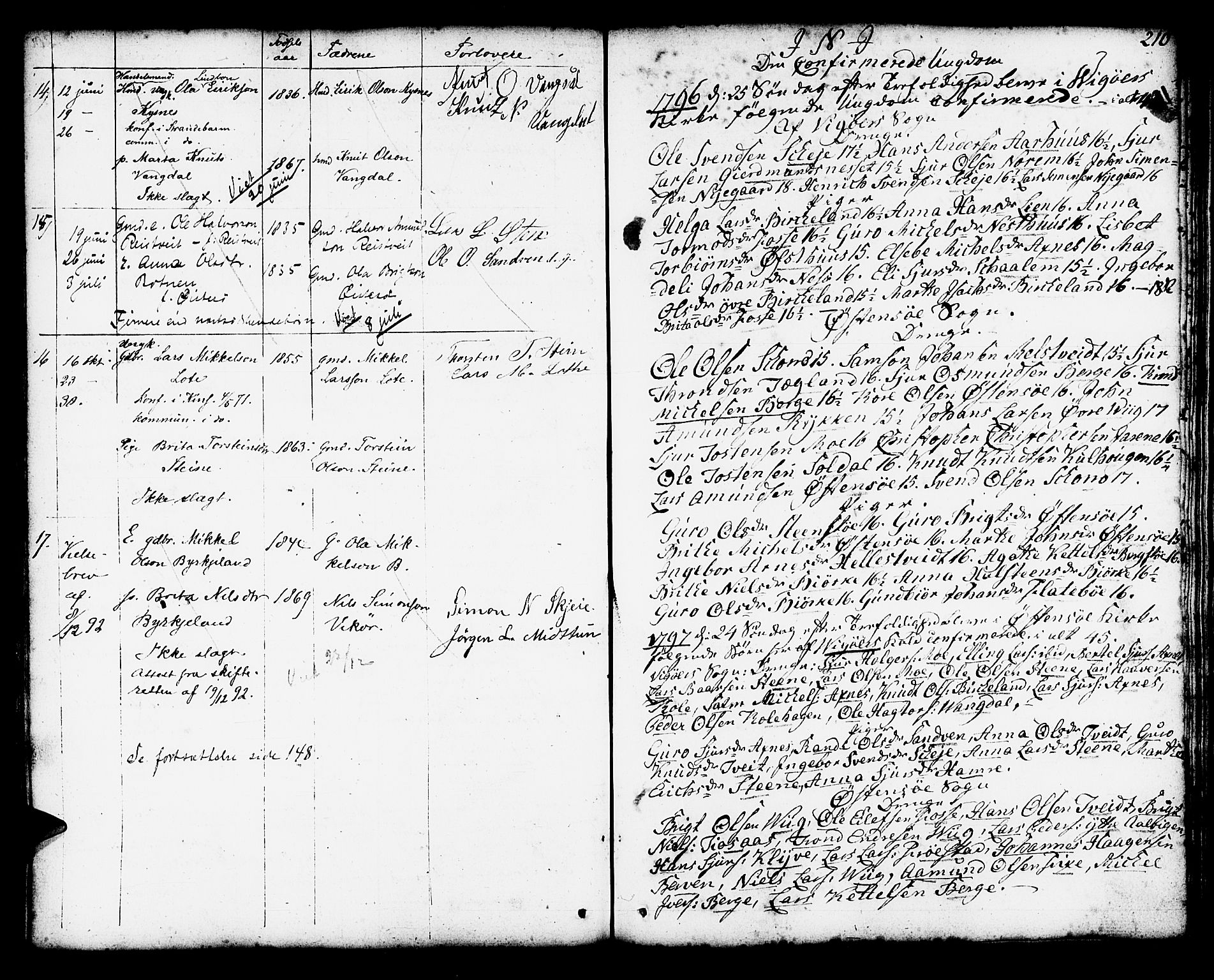 Kvam sokneprestembete, SAB/A-76201/H/Haa: Parish register (official) no. A 5, 1796-1832, p. 210