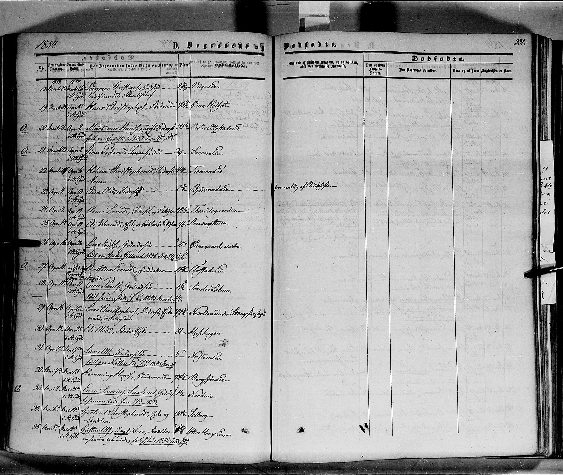 Stange prestekontor, AV/SAH-PREST-002/K/L0012: Parish register (official) no. 12, 1852-1862, p. 331