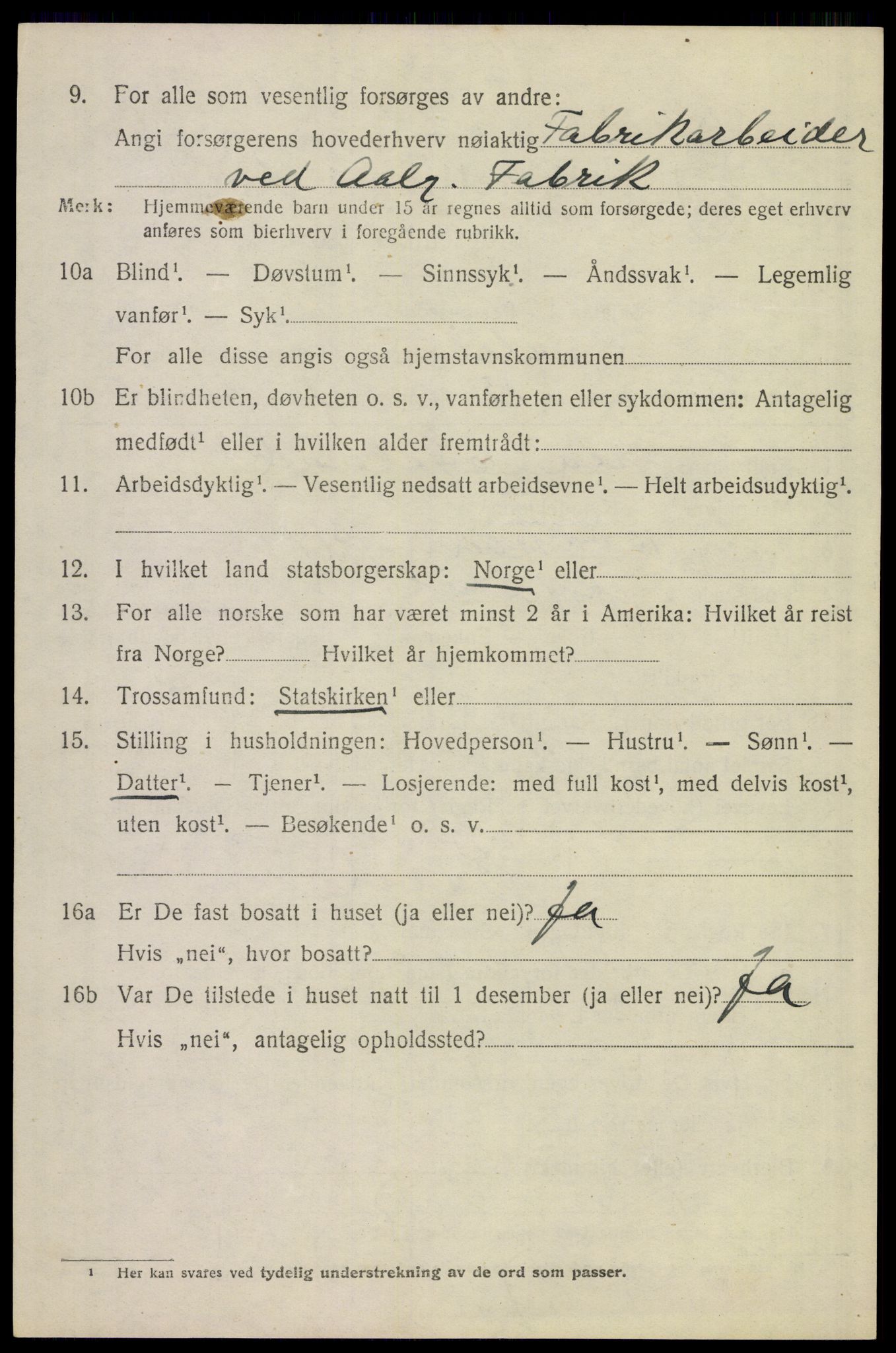 SAST, 1920 census for Gjesdal, 1920, p. 2001