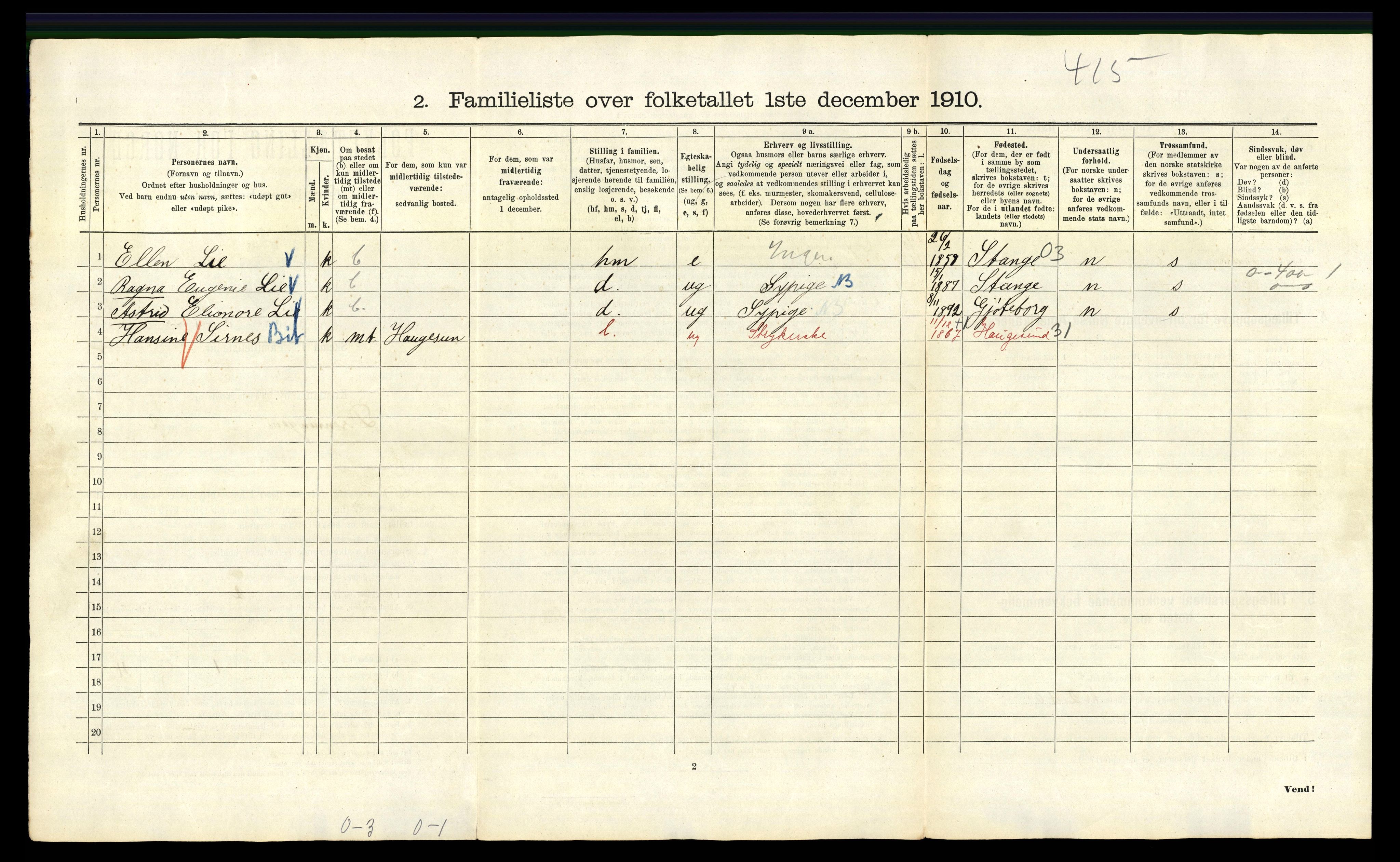 RA, 1910 census for Kristiania, 1910, p. 17686