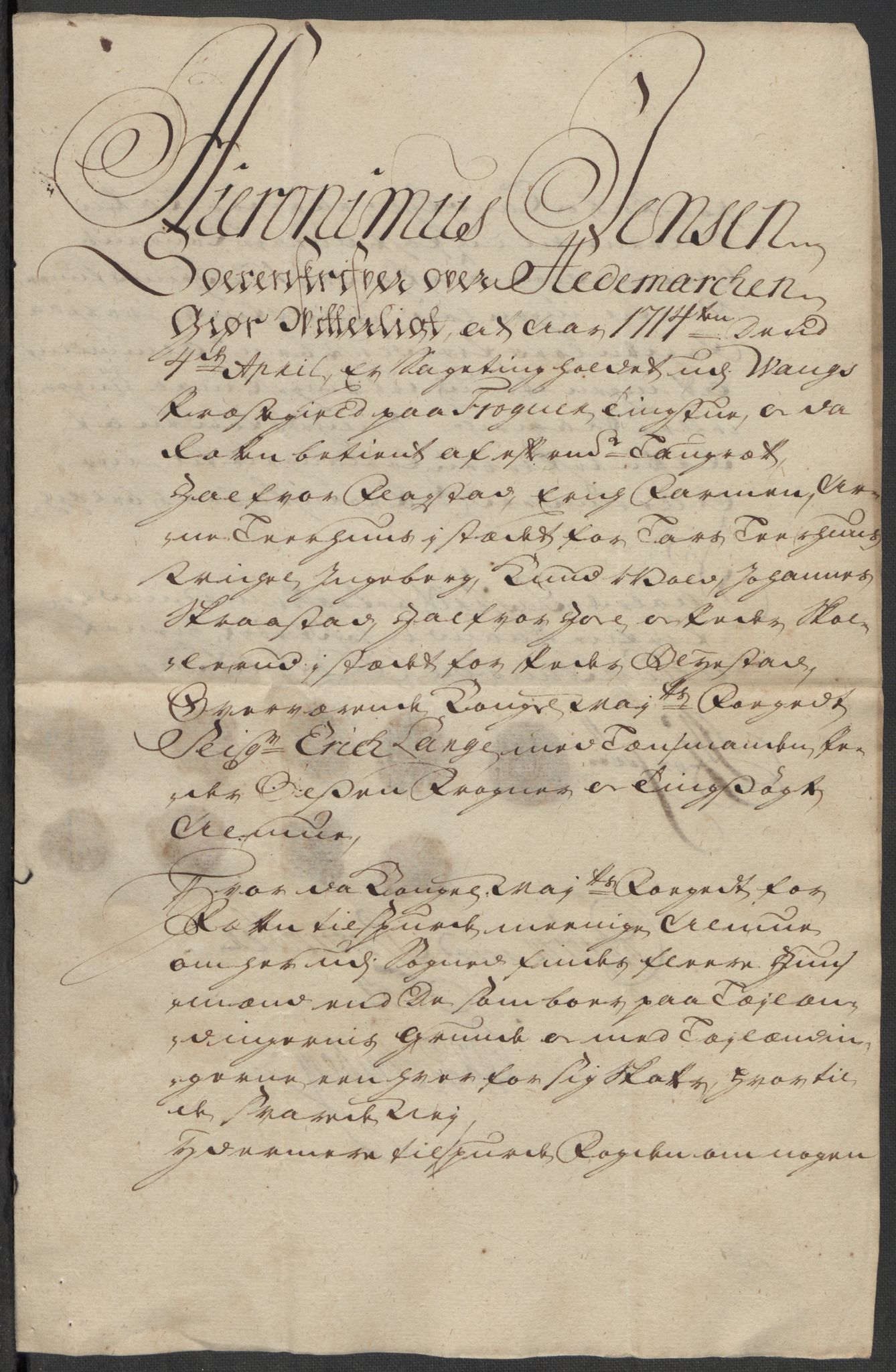 Rentekammeret inntil 1814, Reviderte regnskaper, Fogderegnskap, RA/EA-4092/R16/L1051: Fogderegnskap Hedmark, 1714, p. 162