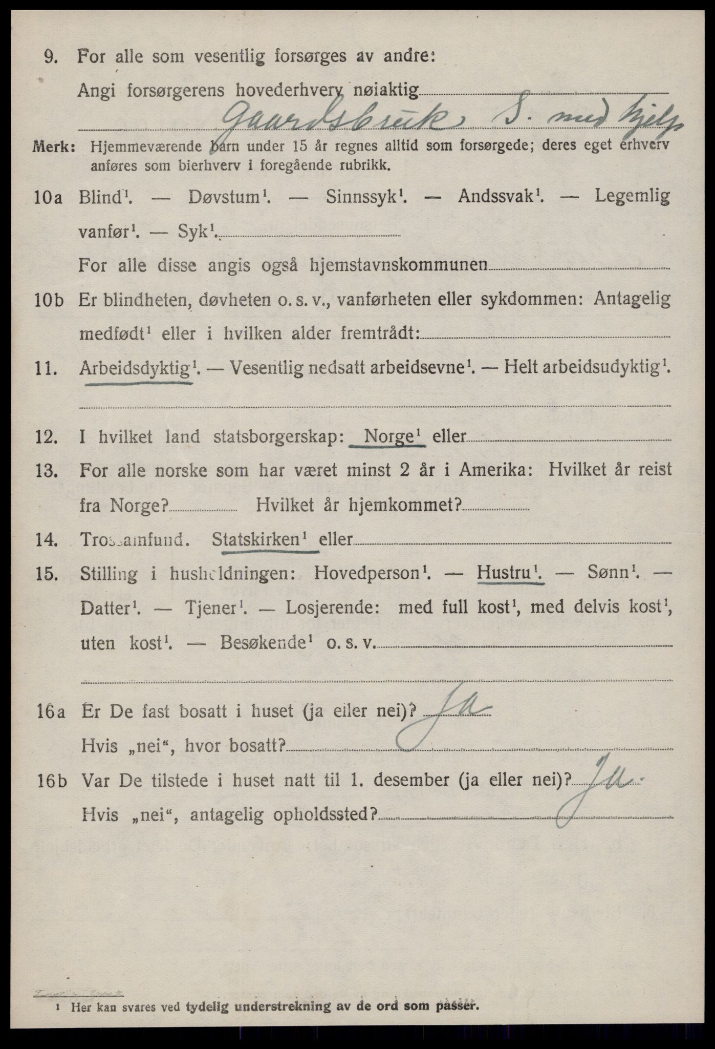 SAT, 1920 census for Borgund, 1920, p. 5775