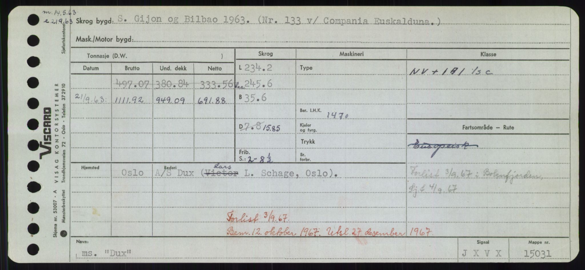 Sjøfartsdirektoratet med forløpere, Skipsmålingen, RA/S-1627/H/Hd/L0008: Fartøy, C-D, p. 707