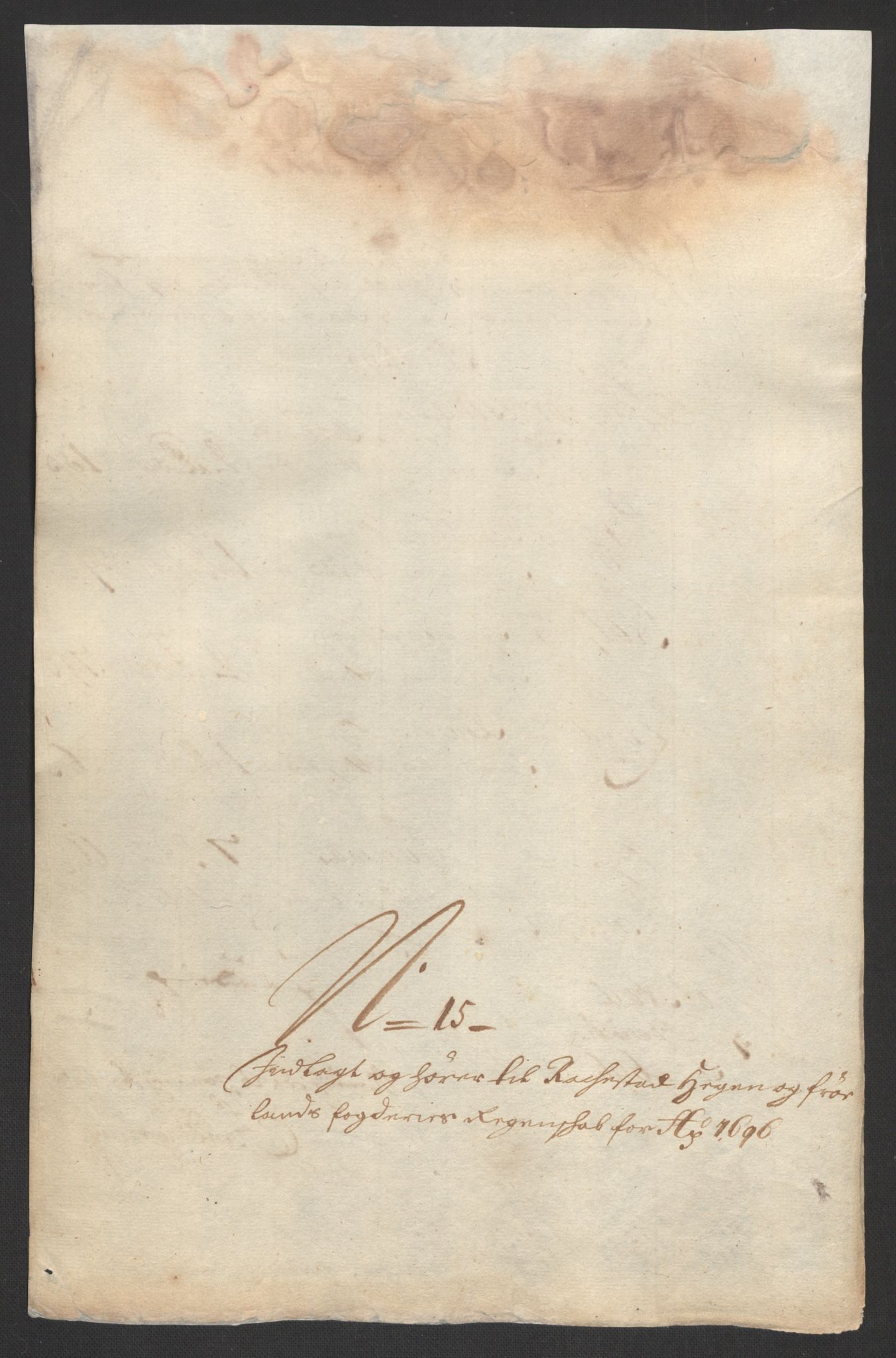 Rentekammeret inntil 1814, Reviderte regnskaper, Fogderegnskap, AV/RA-EA-4092/R07/L0286: Fogderegnskap Rakkestad, Heggen og Frøland, 1696, p. 306