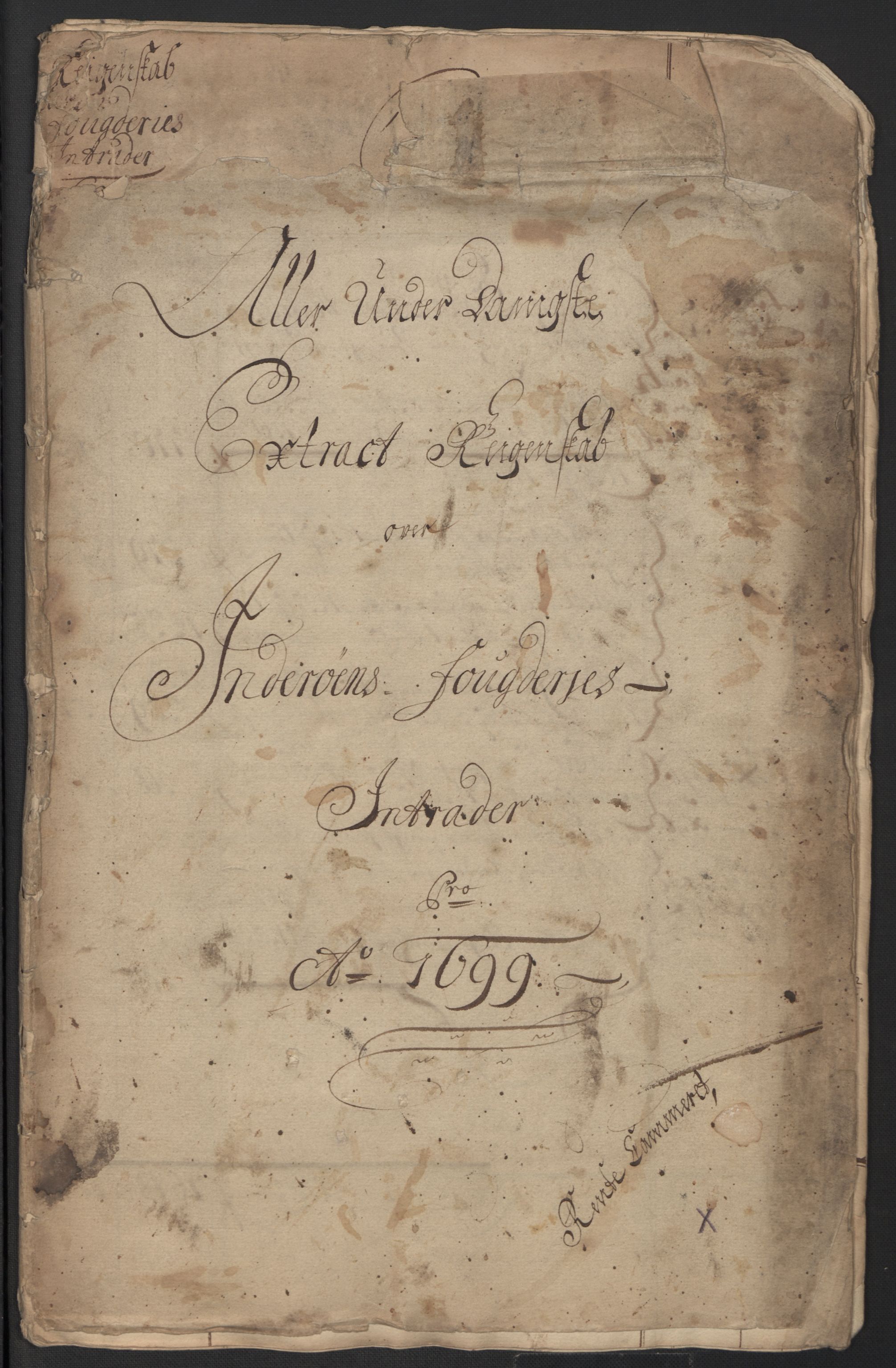 Rentekammeret inntil 1814, Reviderte regnskaper, Fogderegnskap, AV/RA-EA-4092/R63/L4310: Fogderegnskap Inderøy, 1698-1699, p. 254