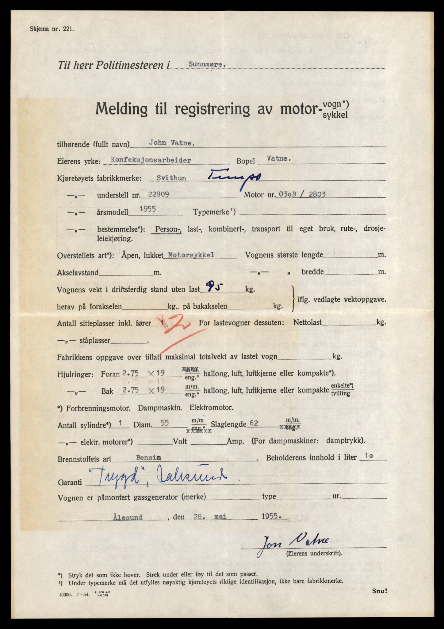 Møre og Romsdal vegkontor - Ålesund trafikkstasjon, AV/SAT-A-4099/F/Fe/L0039: Registreringskort for kjøretøy T 13361 - T 13530, 1927-1998, p. 47