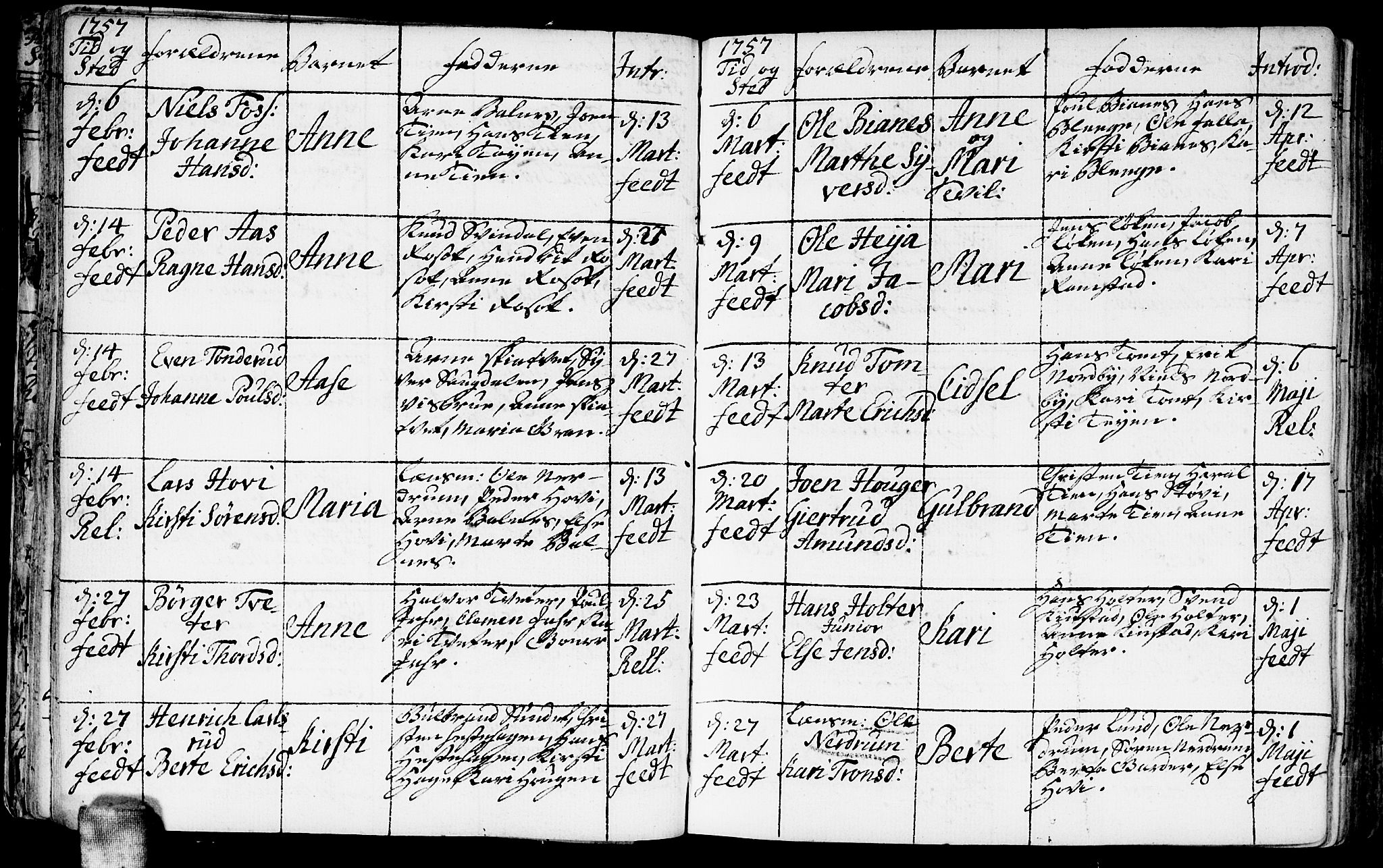 Fet prestekontor Kirkebøker, AV/SAO-A-10370a/F/Fa/L0004: Parish register (official) no. I 4, 1751-1773, p. 36