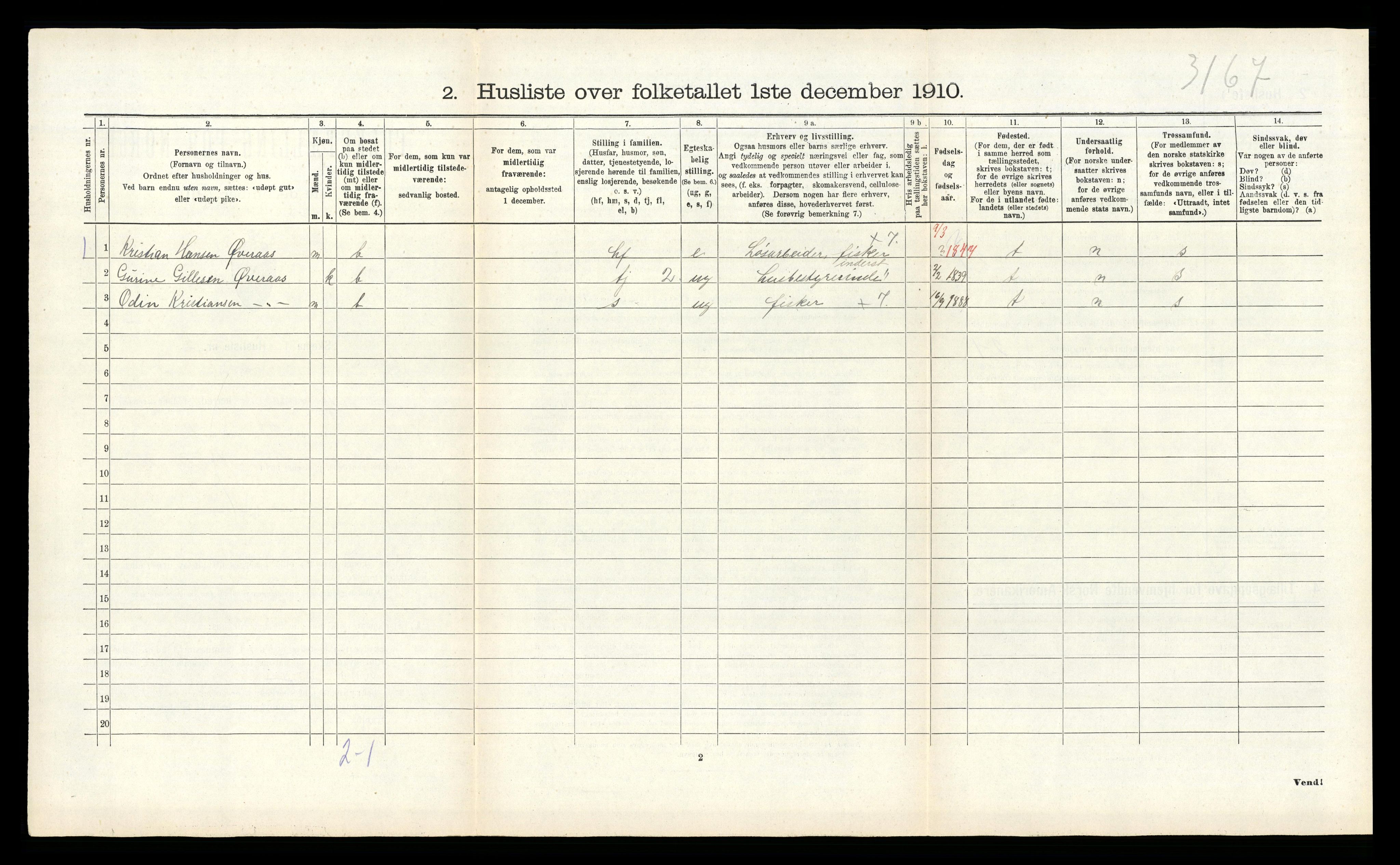 RA, 1910 census for Hamarøy, 1910, p. 915