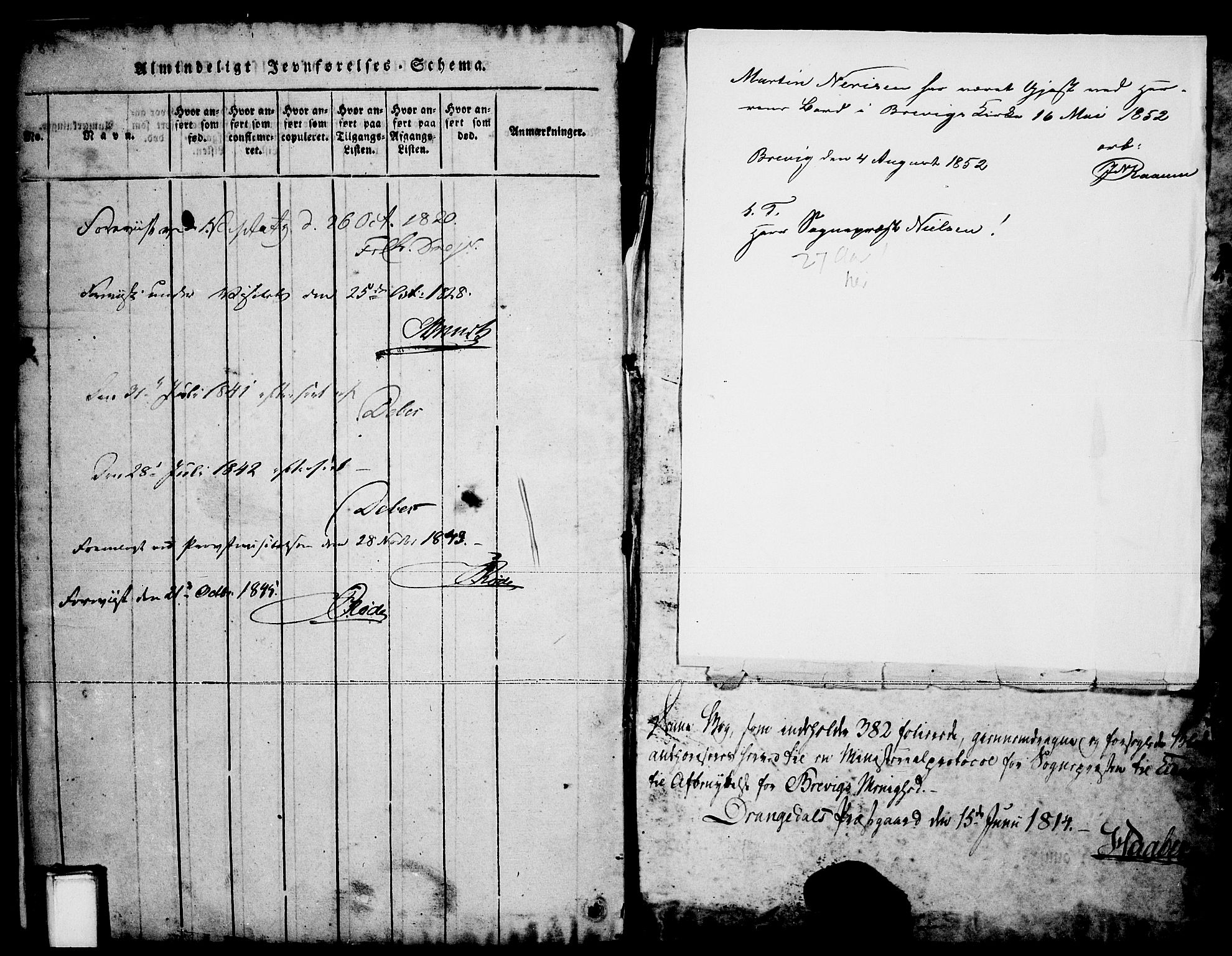 Brevik kirkebøker, SAKO/A-255/F/Fa/L0004: Parish register (official) no. 4, 1814-1846