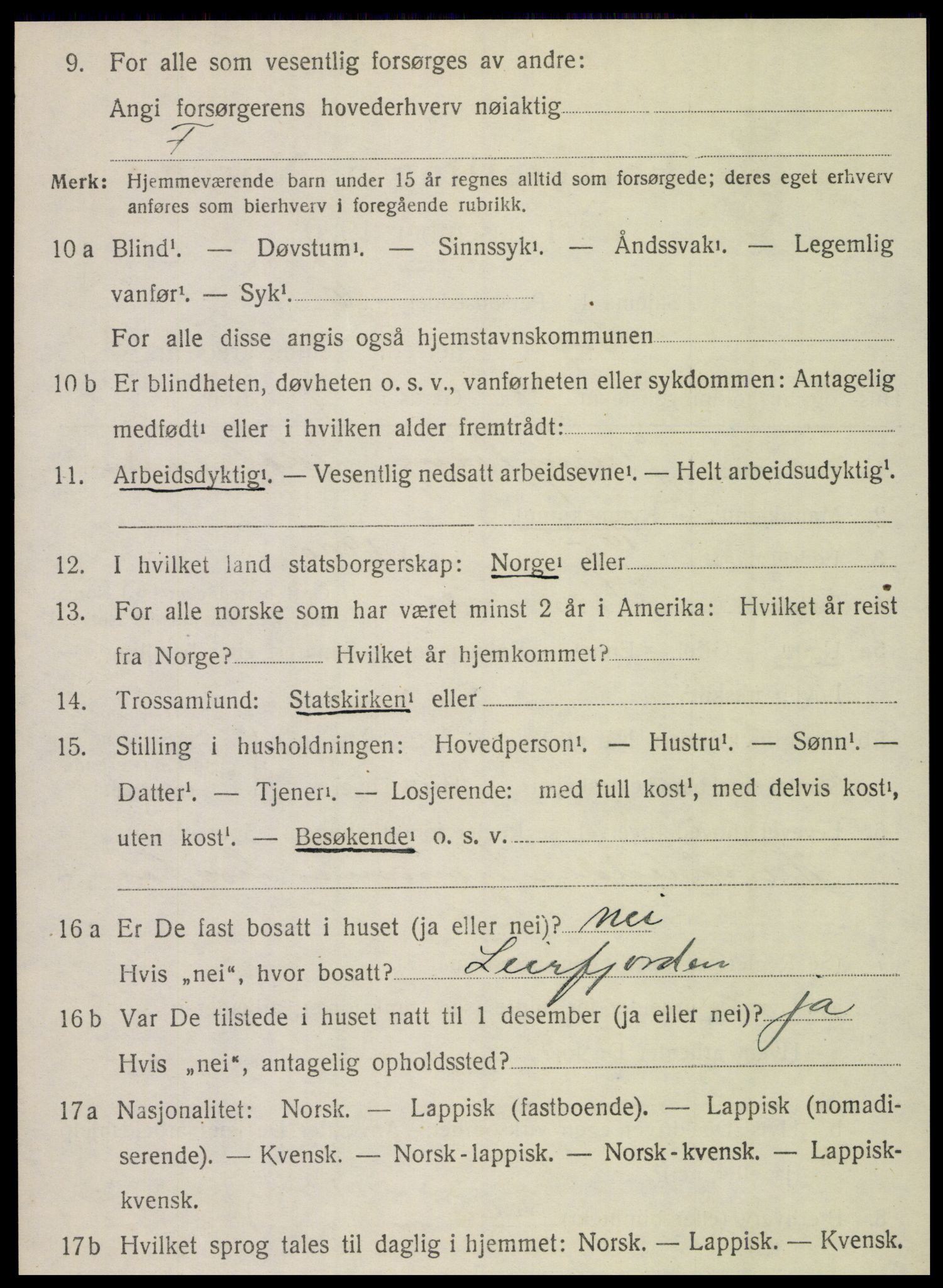 SAT, 1920 census for Vega, 1920, p. 1928