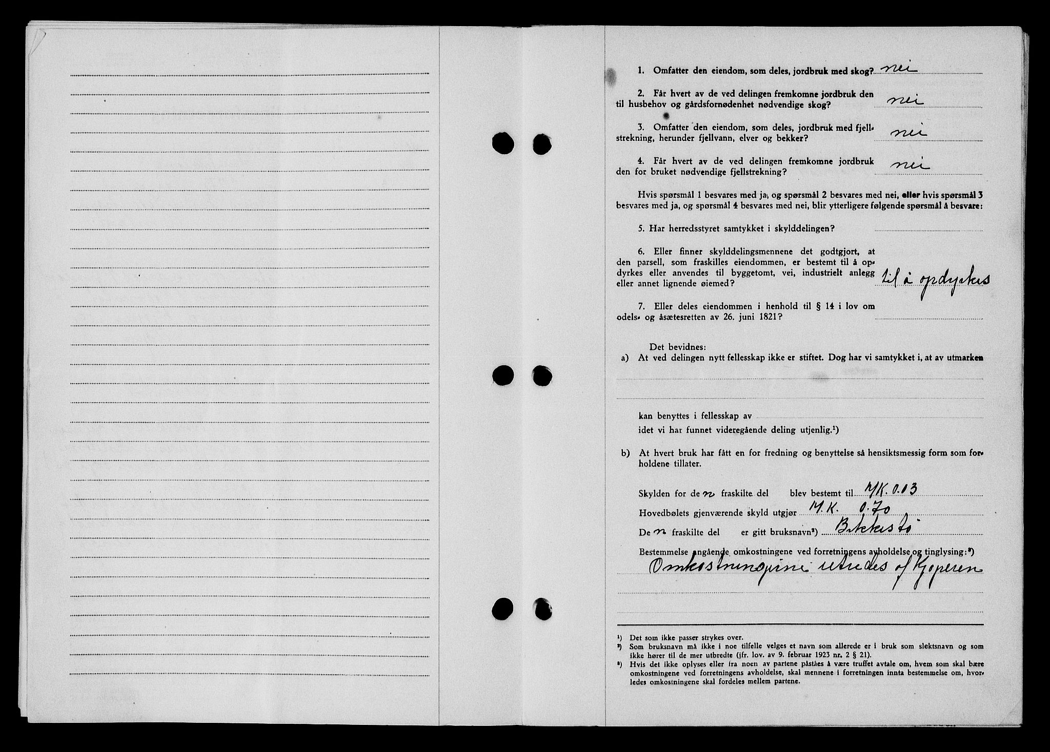 Flekkefjord sorenskriveri, SAK/1221-0001/G/Gb/Gba/L0059: Mortgage book no. A-7, 1944-1945, Diary no: : 782/1944