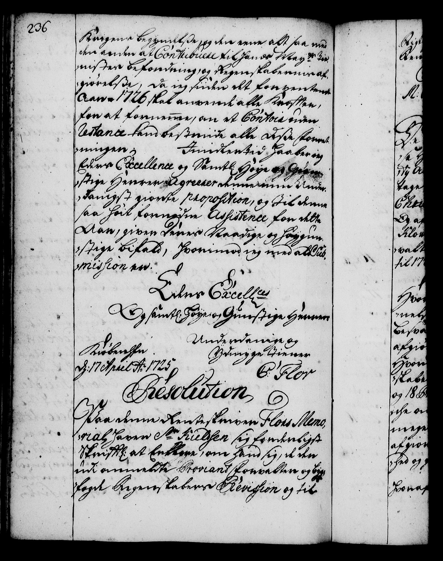 Rentekammeret, Kammerkanselliet, RA/EA-3111/G/Gg/Gga/L0002: Norsk ekspedisjonsprotokoll med register (merket RK 53.2), 1723-1727, p. 236