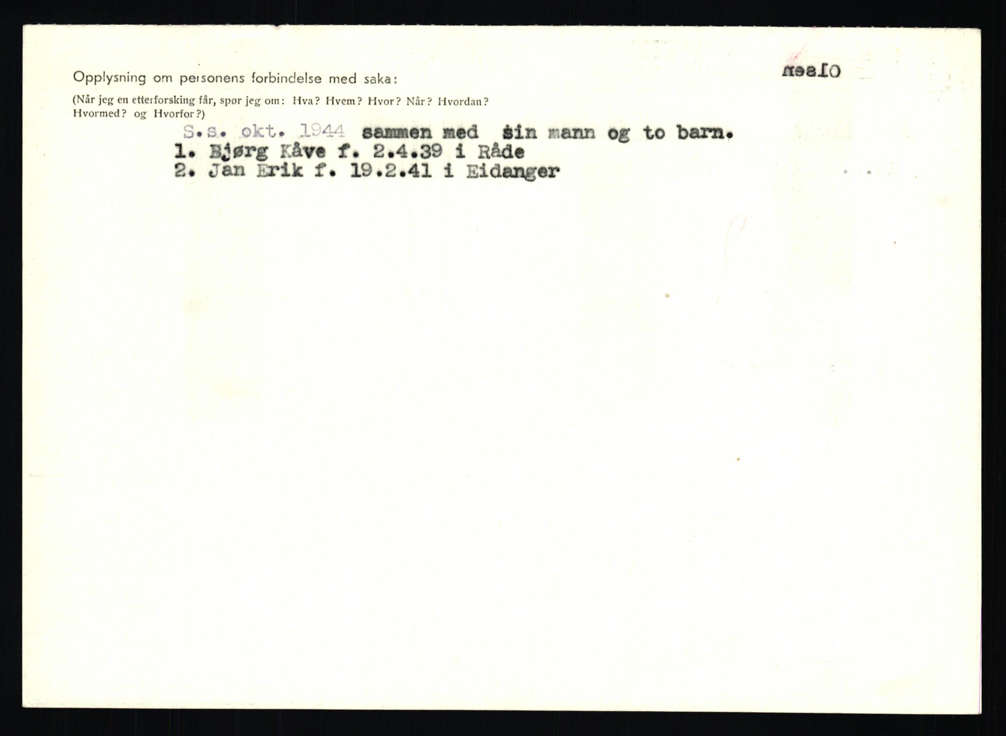 Statspolitiet - Hovedkontoret / Osloavdelingen, AV/RA-S-1329/C/Ca/L0012: Oanæs - Quistgaard	, 1943-1945, p. 2335