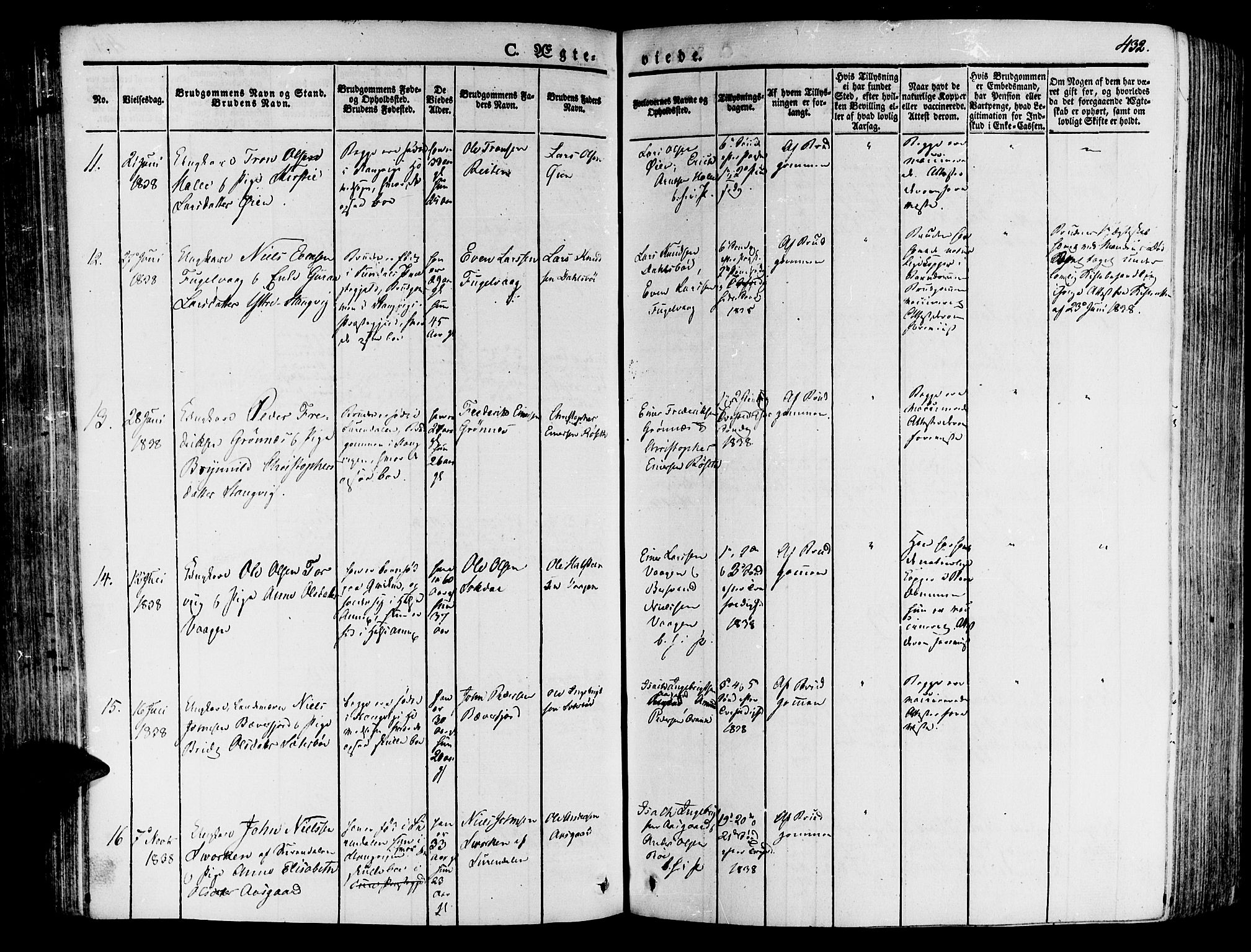 Ministerialprotokoller, klokkerbøker og fødselsregistre - Møre og Romsdal, AV/SAT-A-1454/592/L1024: Parish register (official) no. 592A03 /1, 1831-1849, p. 432