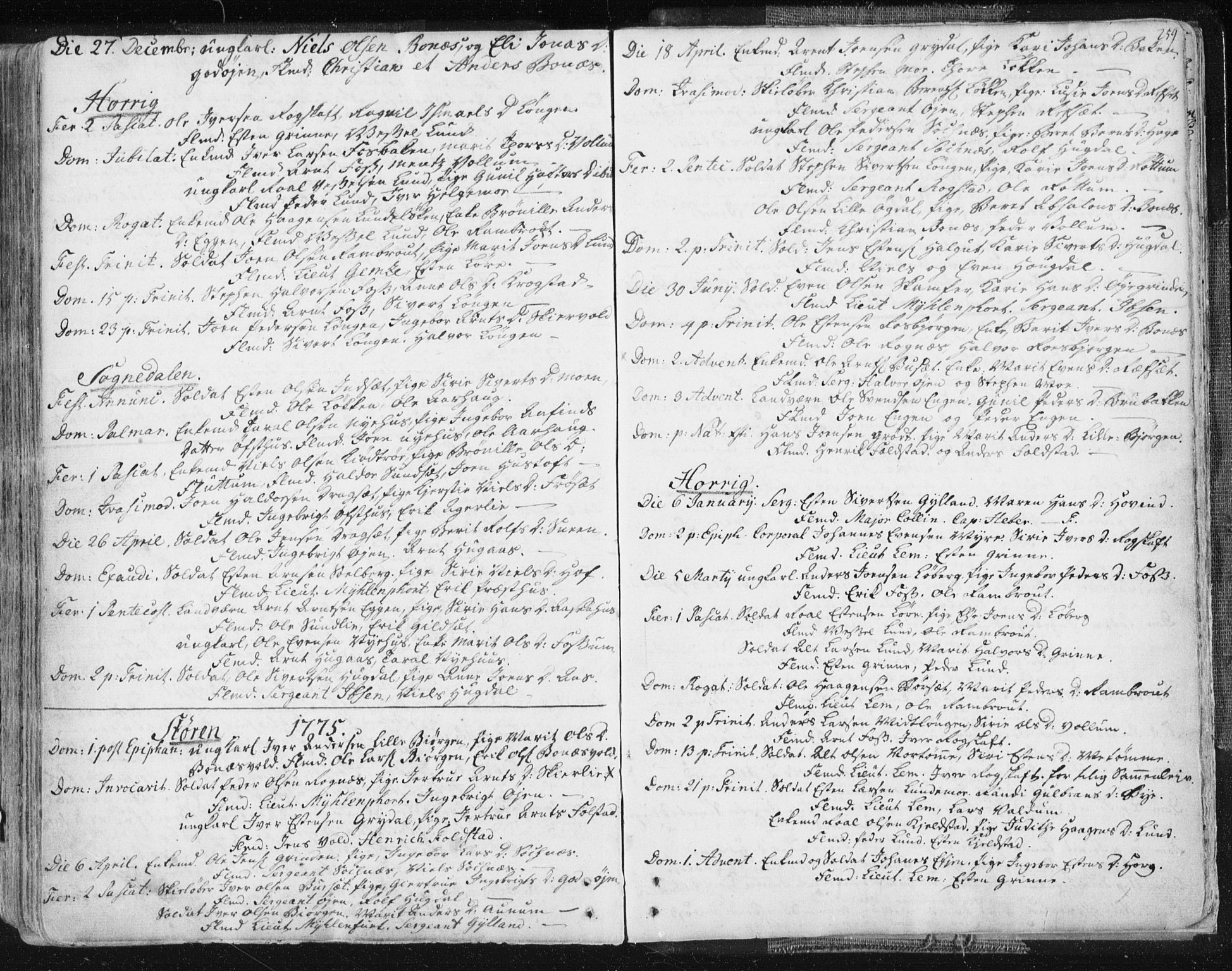 Ministerialprotokoller, klokkerbøker og fødselsregistre - Sør-Trøndelag, SAT/A-1456/687/L0991: Parish register (official) no. 687A02, 1747-1790, p. 259