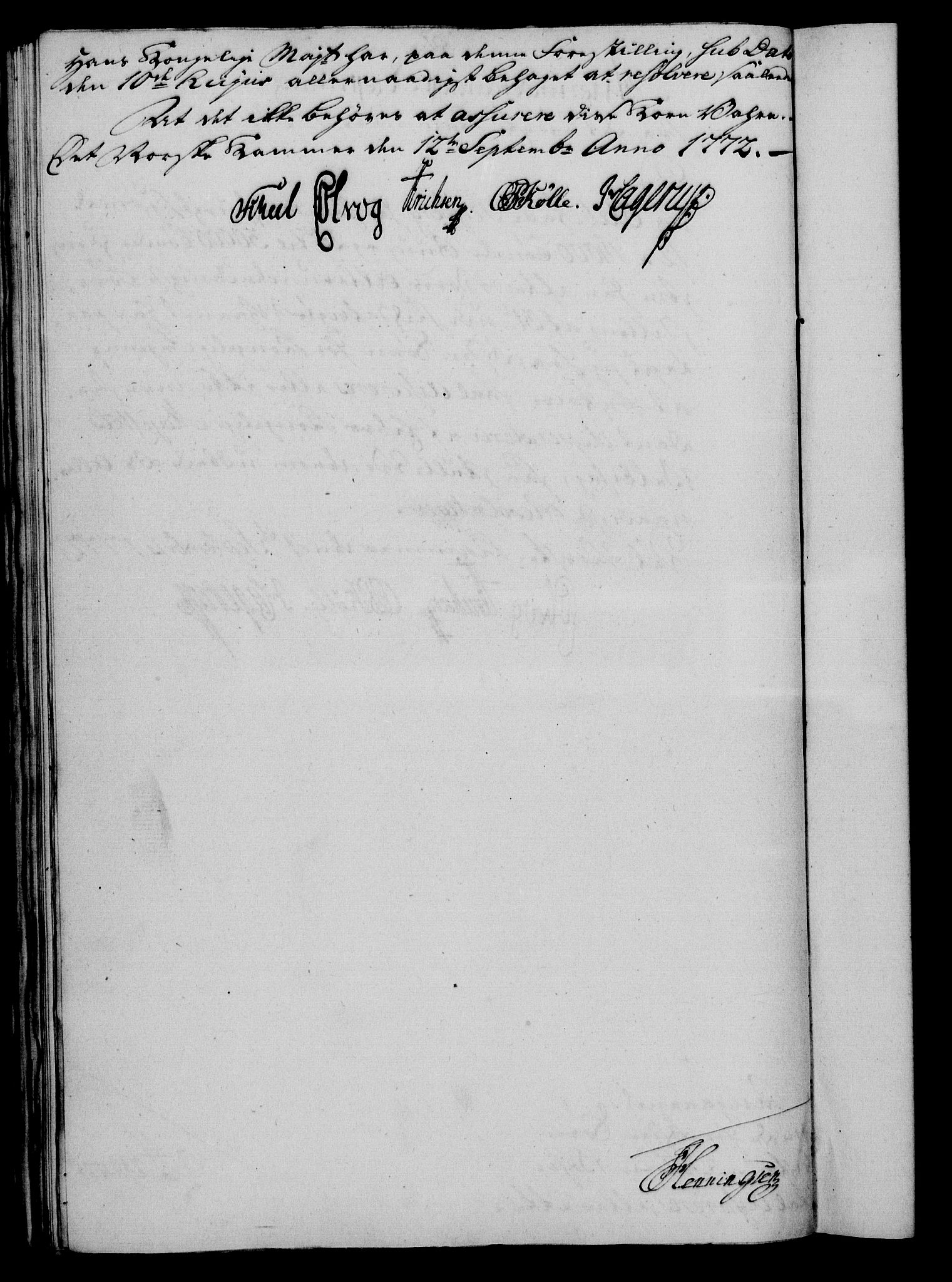 Rentekammeret, Kammerkanselliet, RA/EA-3111/G/Gf/Gfa/L0054: Norsk relasjons- og resolusjonsprotokoll (merket RK 52.54), 1771-1772, p. 575