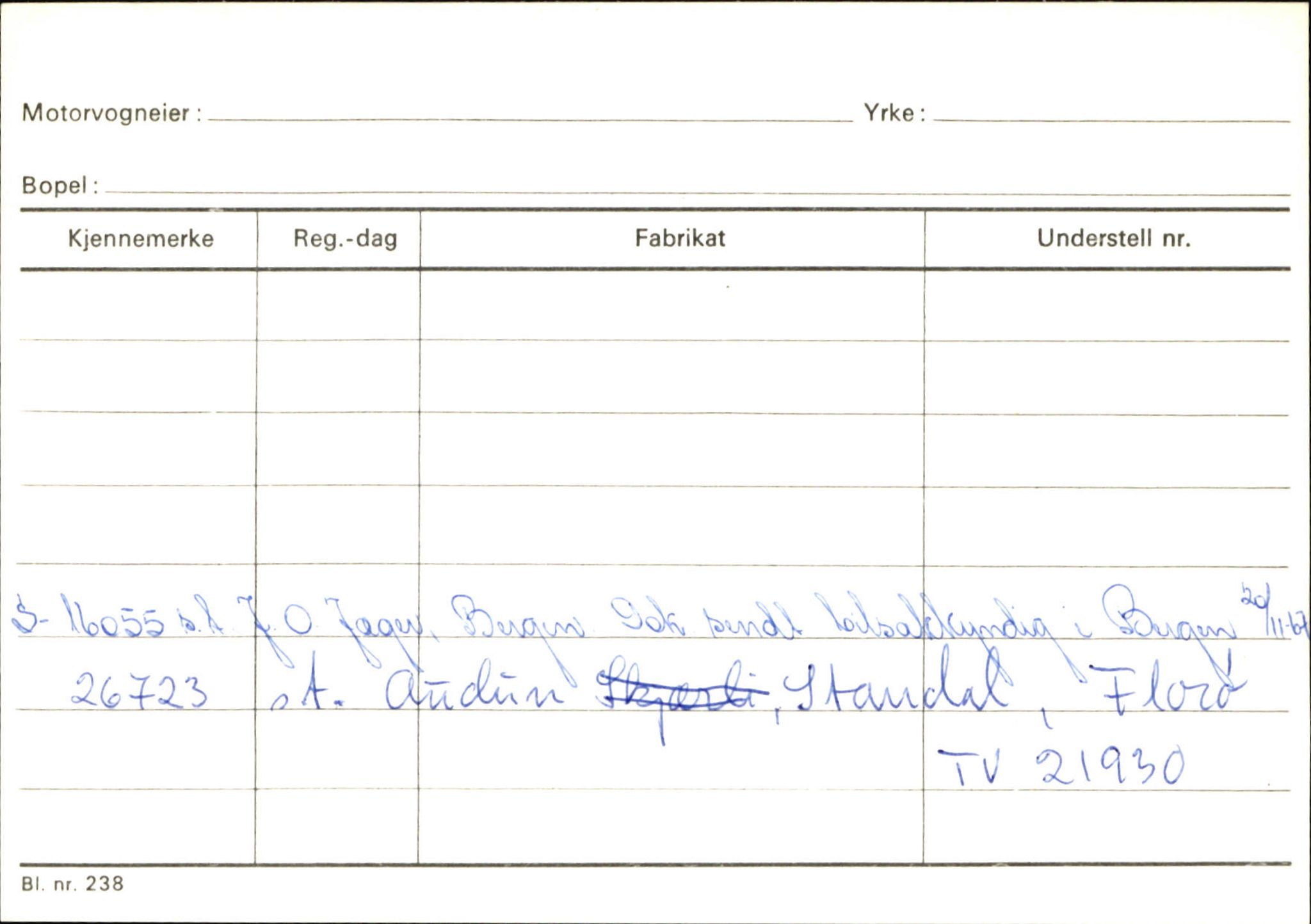 Statens vegvesen, Sogn og Fjordane vegkontor, AV/SAB-A-5301/4/F/L0133: Eigarregister Bremanger A-Å. Gaular A-H, 1945-1975, p. 422