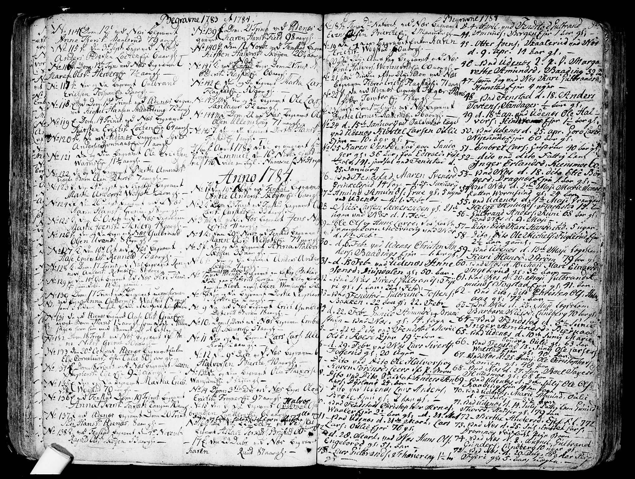 Nes prestekontor Kirkebøker, SAO/A-10410/F/Fa/L0004: Parish register (official) no. I 4, 1781-1816, p. 94
