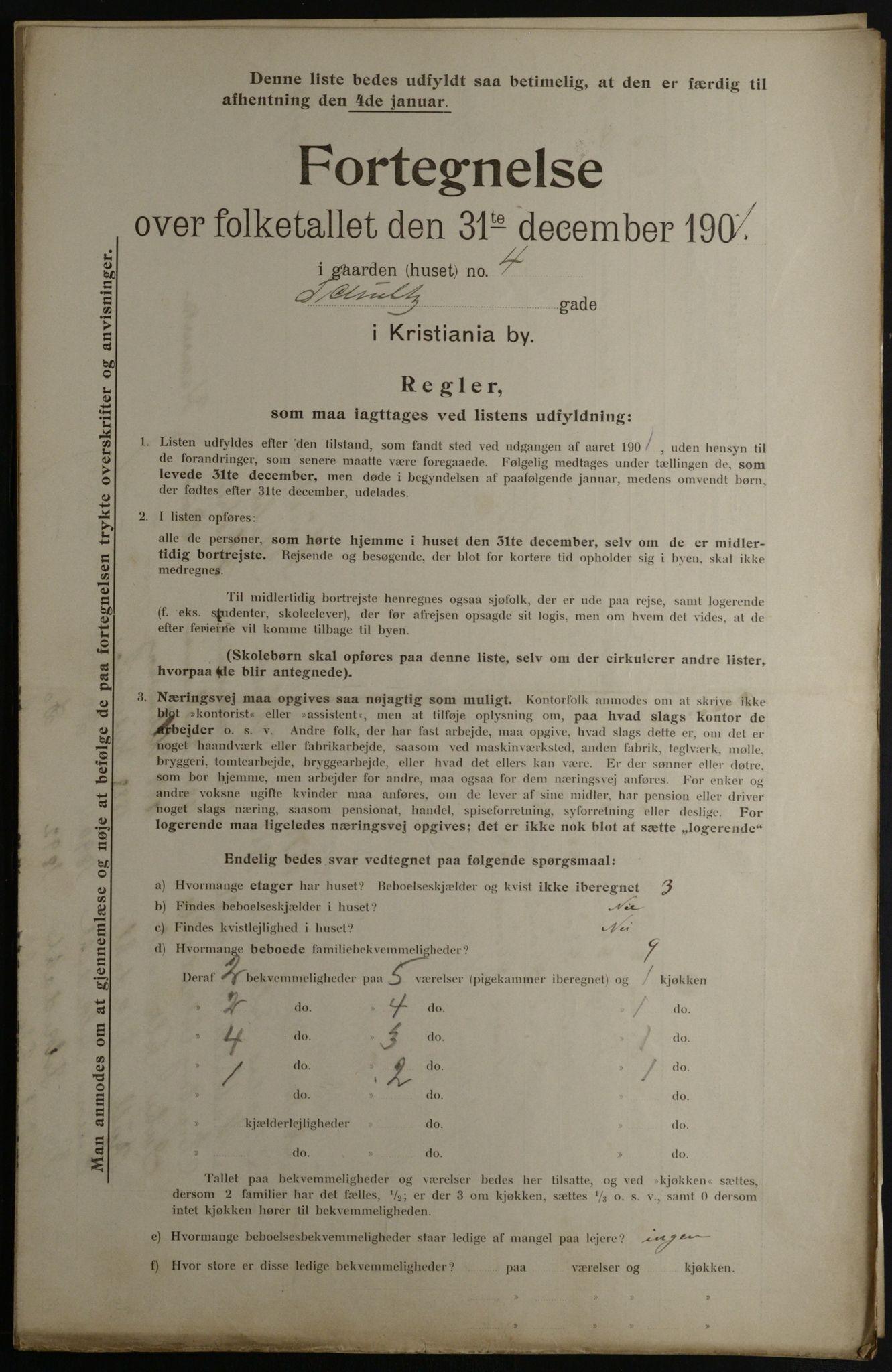 OBA, Municipal Census 1901 for Kristiania, 1901, p. 14029