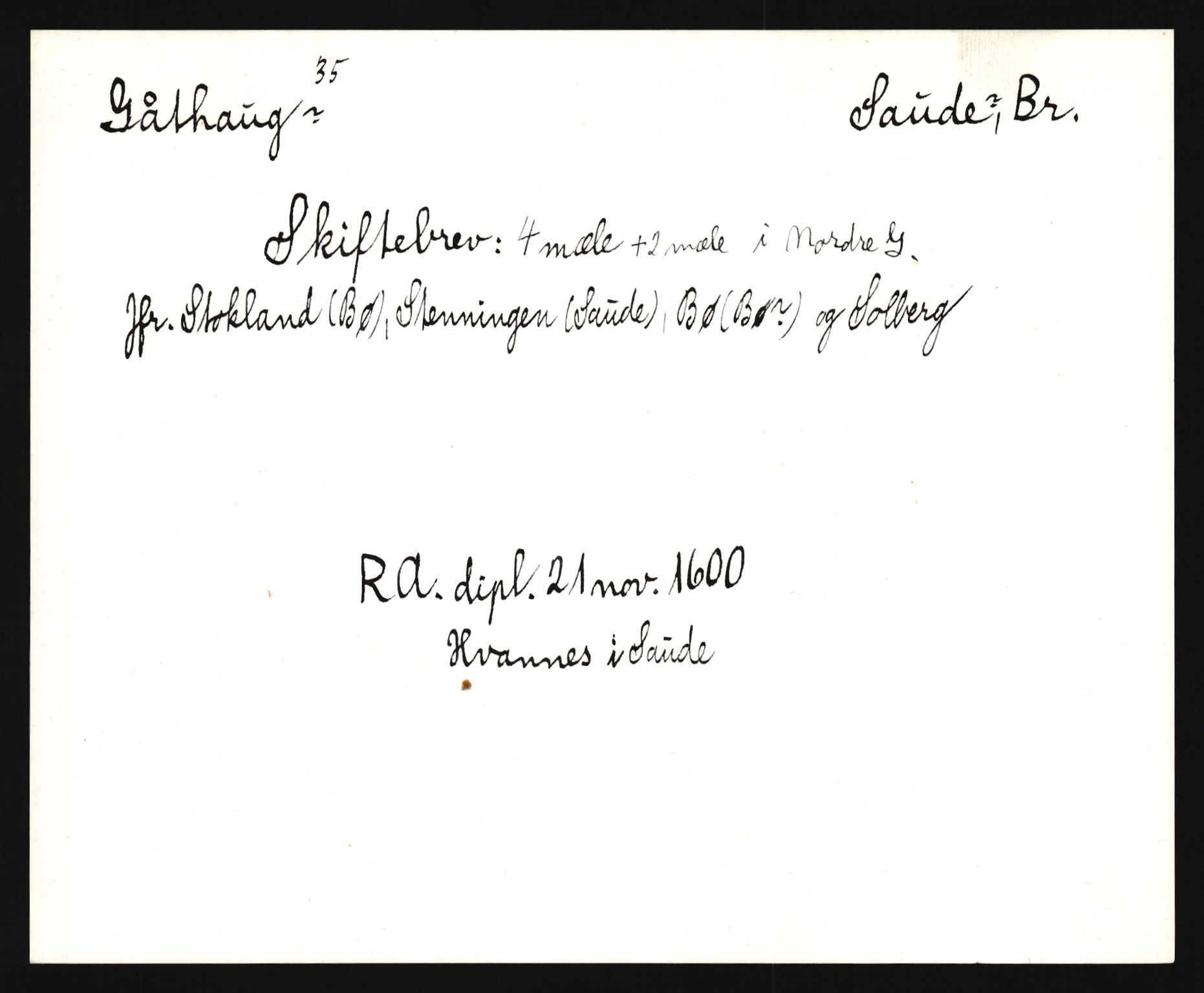 Riksarkivets diplomsamling, AV/RA-EA-5965/F35/F35e/L0020: Registreringssedler Telemark 1, 1400-1700, p. 521