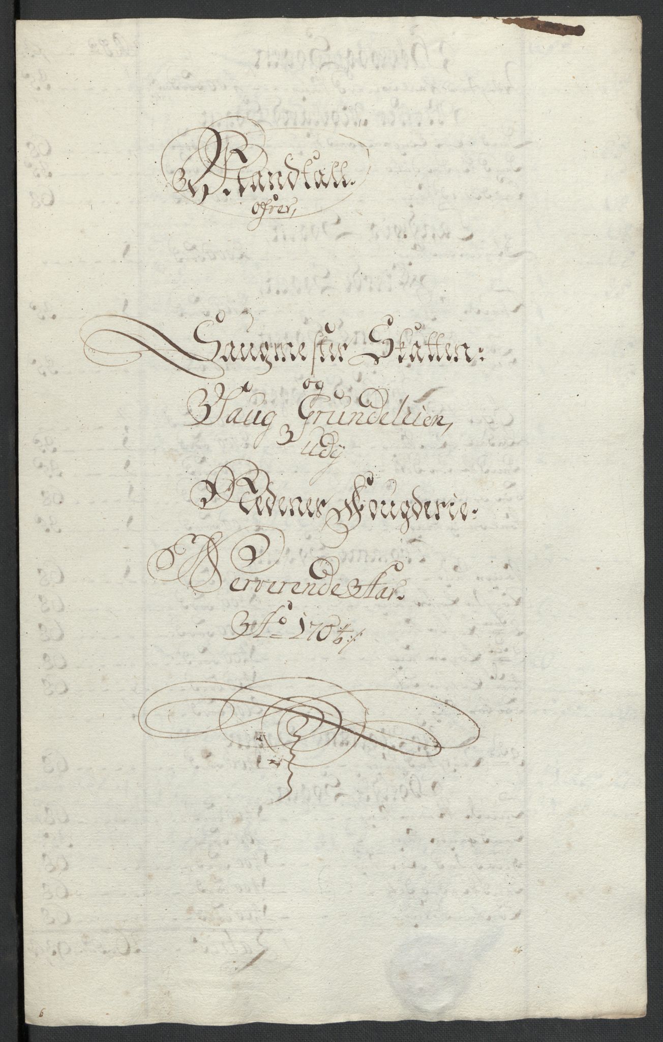 Rentekammeret inntil 1814, Reviderte regnskaper, Fogderegnskap, AV/RA-EA-4092/R39/L2317: Fogderegnskap Nedenes, 1704-1705, p. 44