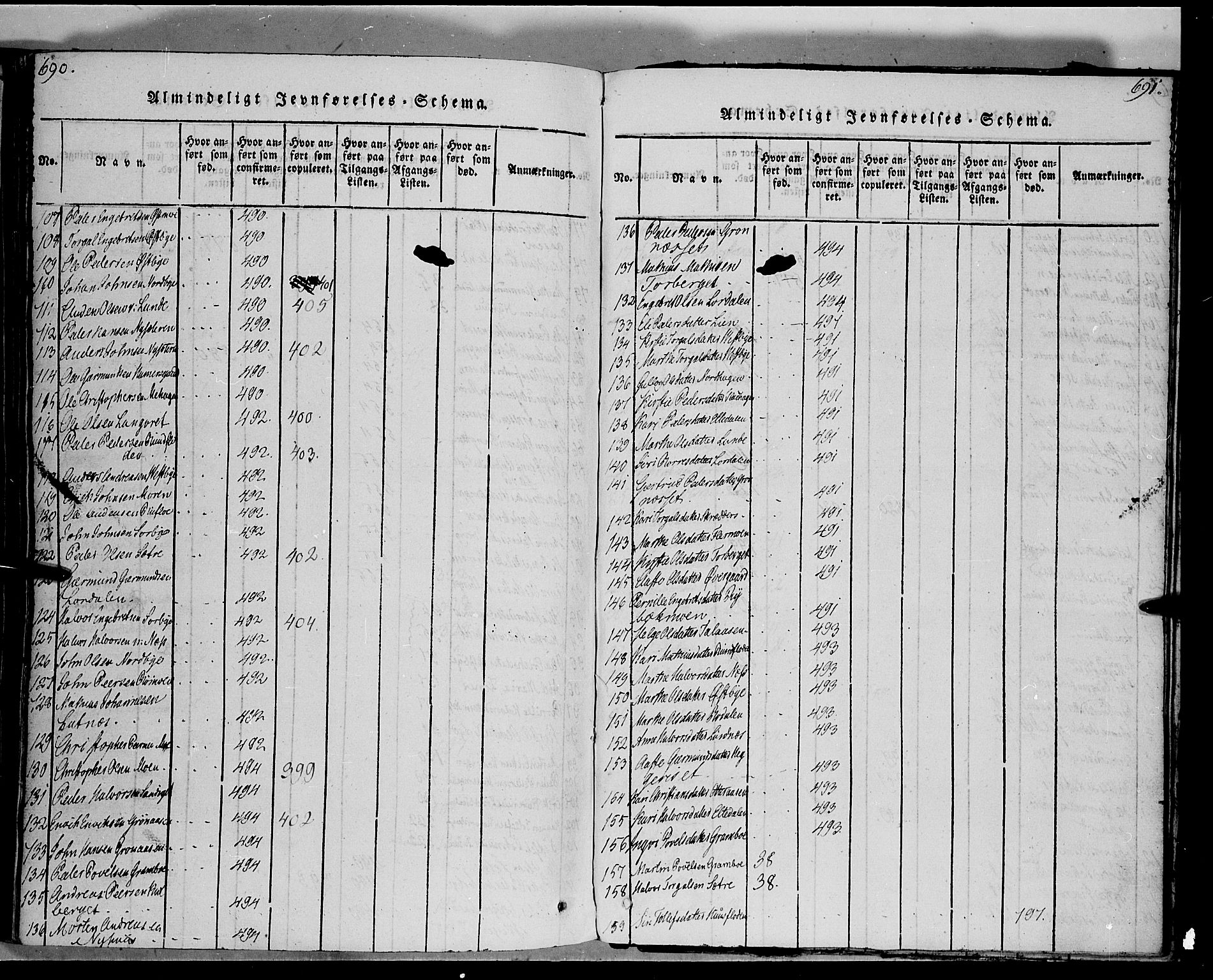 Trysil prestekontor, AV/SAH-PREST-046/H/Ha/Haa/L0003: Parish register (official) no. 3 /1, 1814-1841, p. 690-691