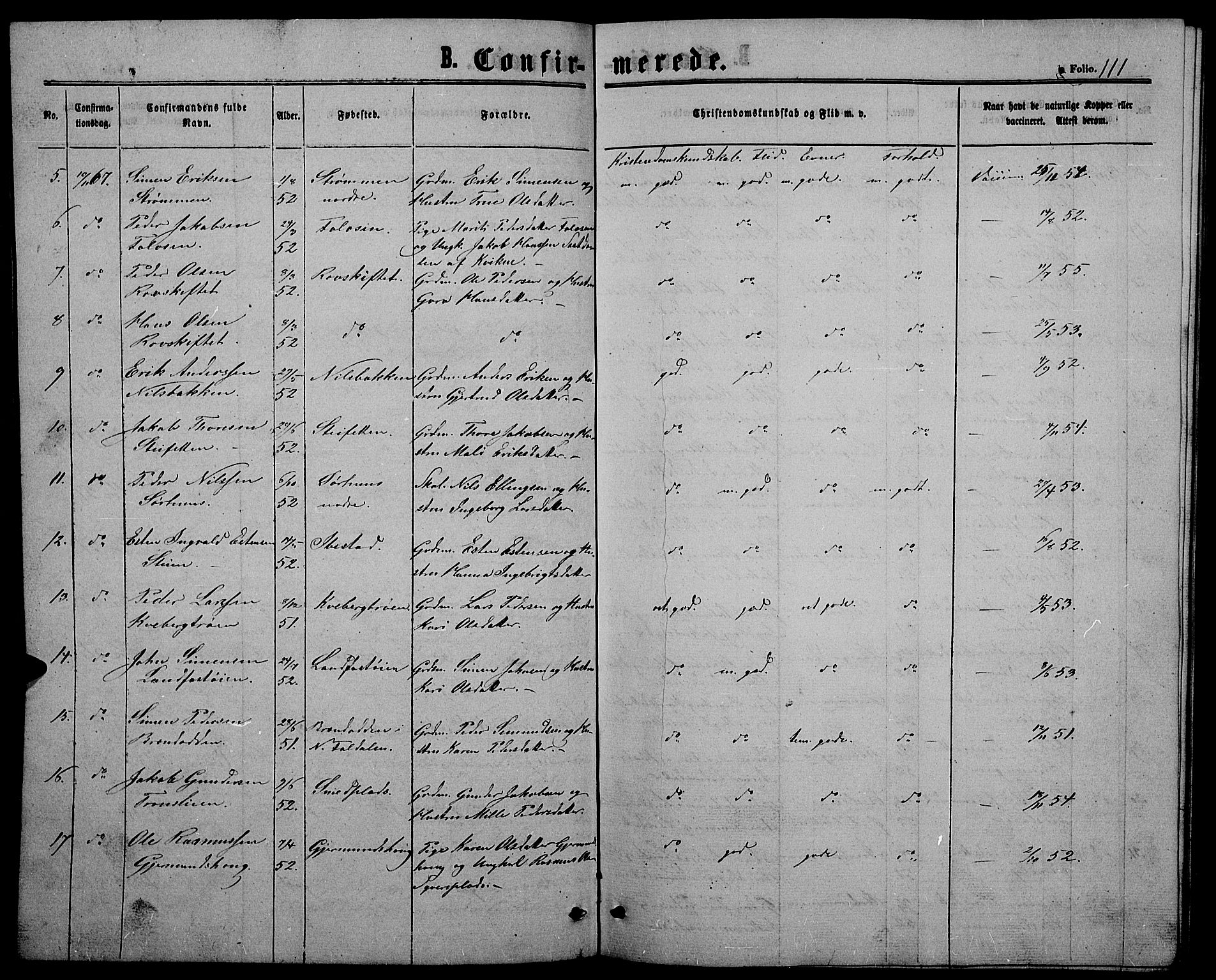 Alvdal prestekontor, AV/SAH-PREST-060/H/Ha/Hab/L0002: Parish register (copy) no. 2, 1863-1878, p. 111