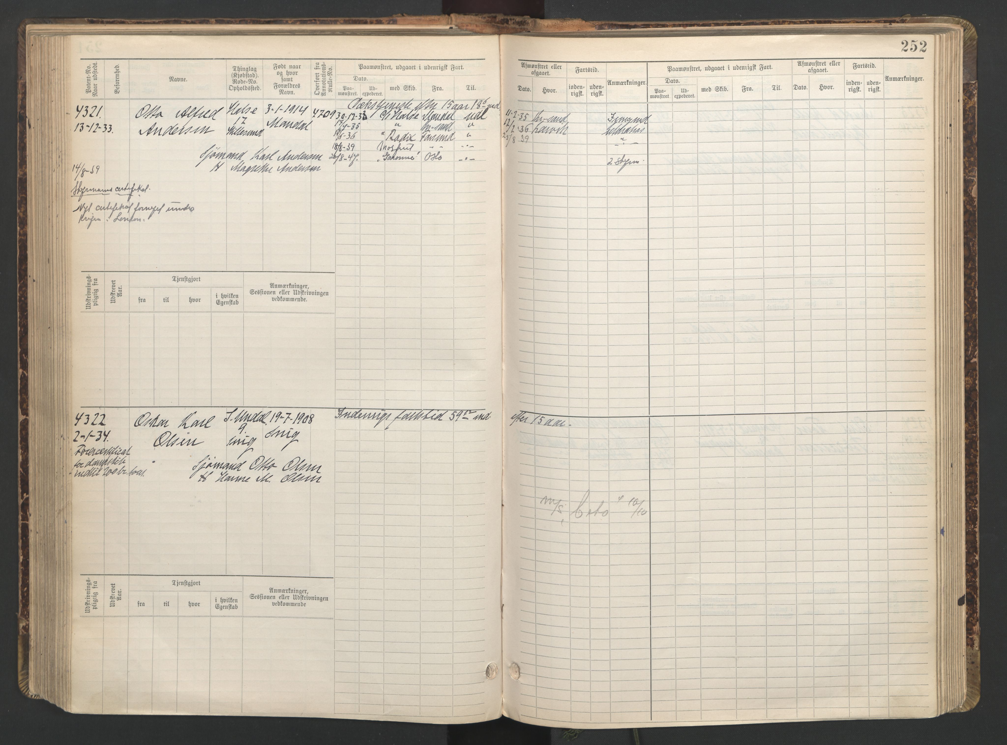 Mandal mønstringskrets, AV/SAK-2031-0016/F/Fb/L0016: Hovedrulle nr 3820-4582, Y-25, 1898-1948, p. 253